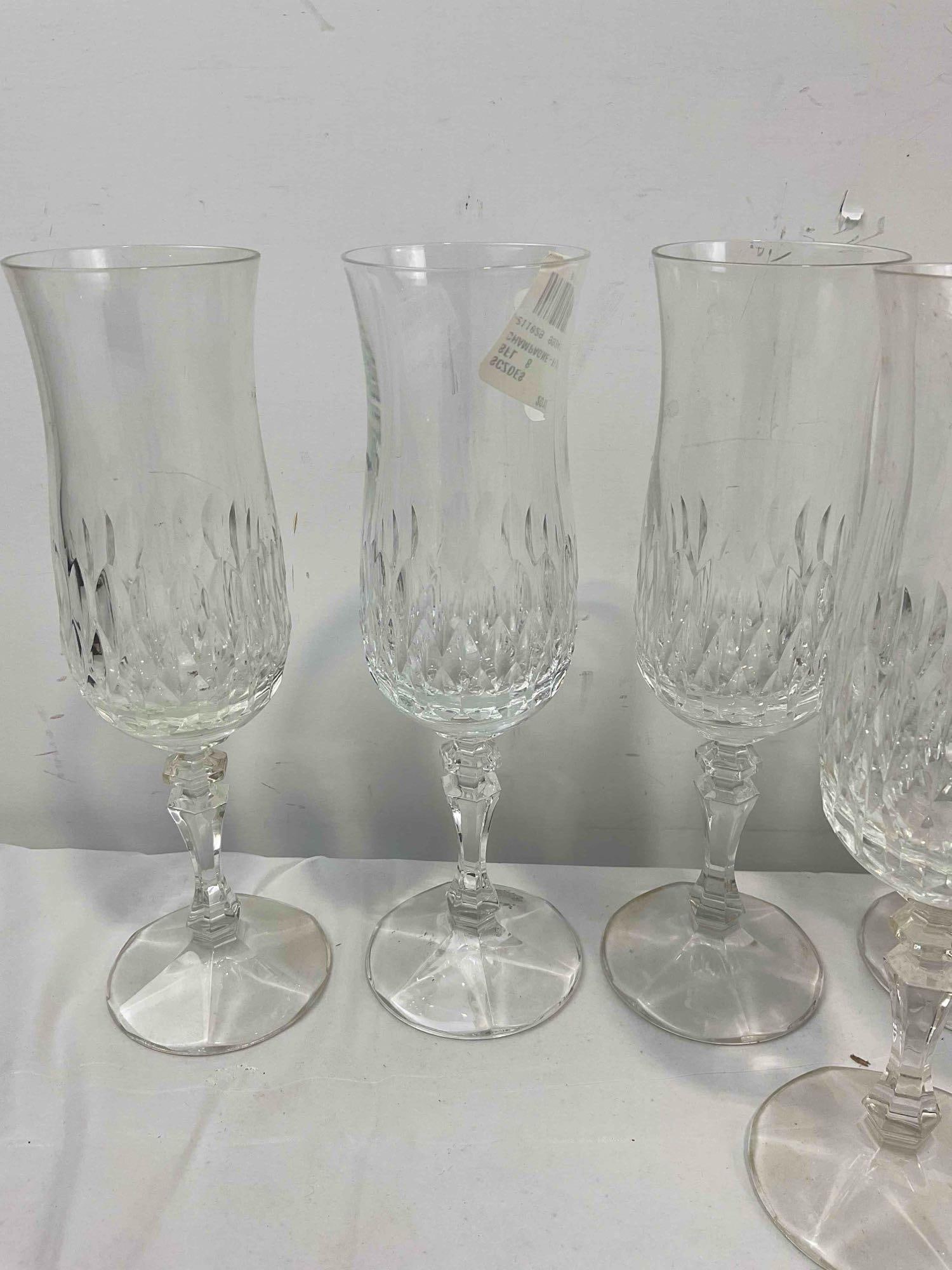 13 pcs Cristallerie Zwiesel German Leaded Crystal Glass Champagne Flutes. Good Condition. - 3