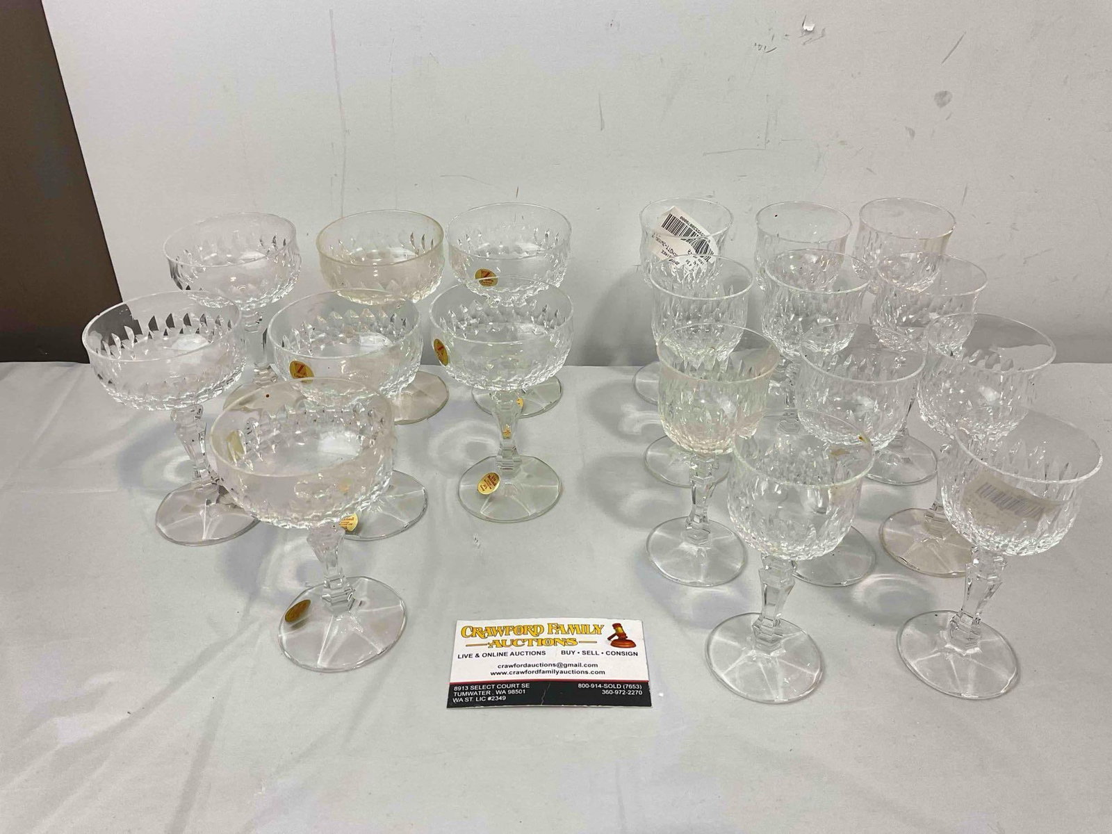 18 pcs Cristallerie Zwiesel German Leaded Crystal Cordial & Sorbet Glasses. Good Condition. (1 of 5)