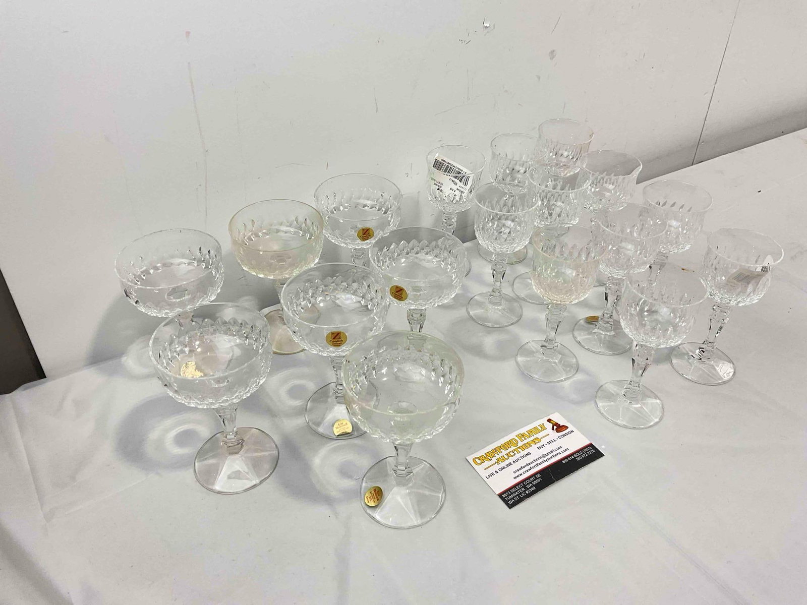 18 pcs Cristallerie Zwiesel German Leaded Crystal Cordial & Sorbet Glasses. Good Condition. - 3