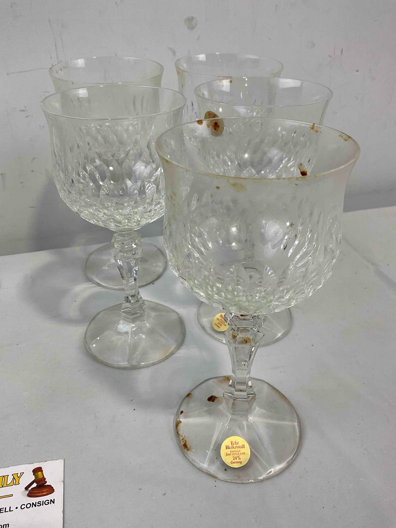 12 pcs Cristallerie Zwiesel German Leaded Crystal Wine Glasses. Good Condition. See pics. - 5