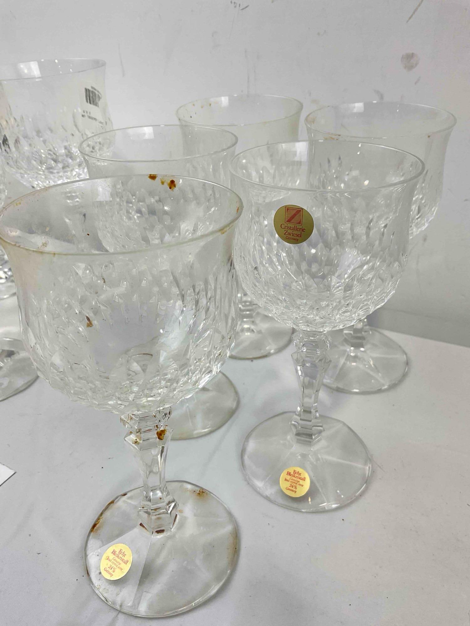 12 pcs Cristallerie Zwiesel German Leaded Crystal Wine Glasses. Good Condition. See pics. - 6