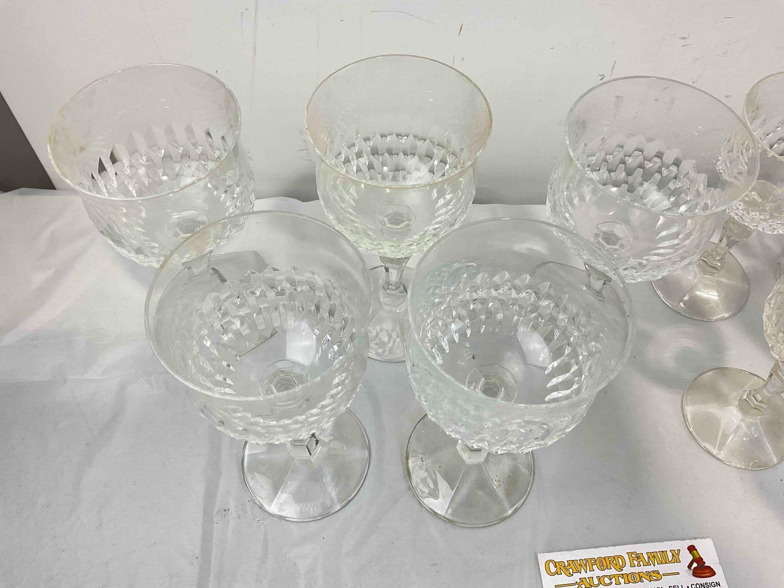 12 pcs Vintage Cristallerie Zwiesel German Crystal Leaded Glasses, 5x Wine & 7x Cordial. See pics. - 4