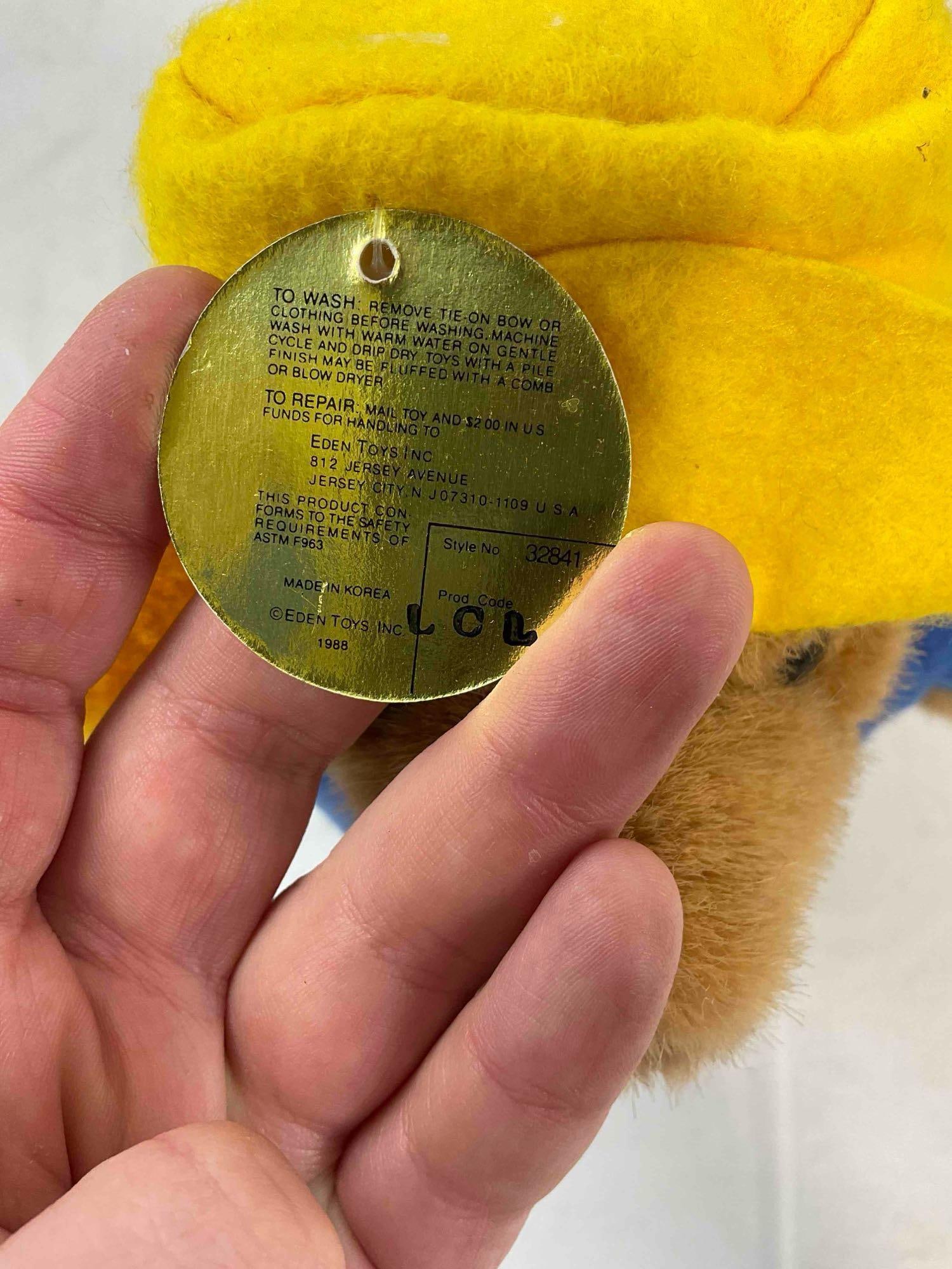 Vintage Eden Toys 30th Anniversary Paddington Bear Stuffed Toy Doll w/ Original Tag. See pics. - 5