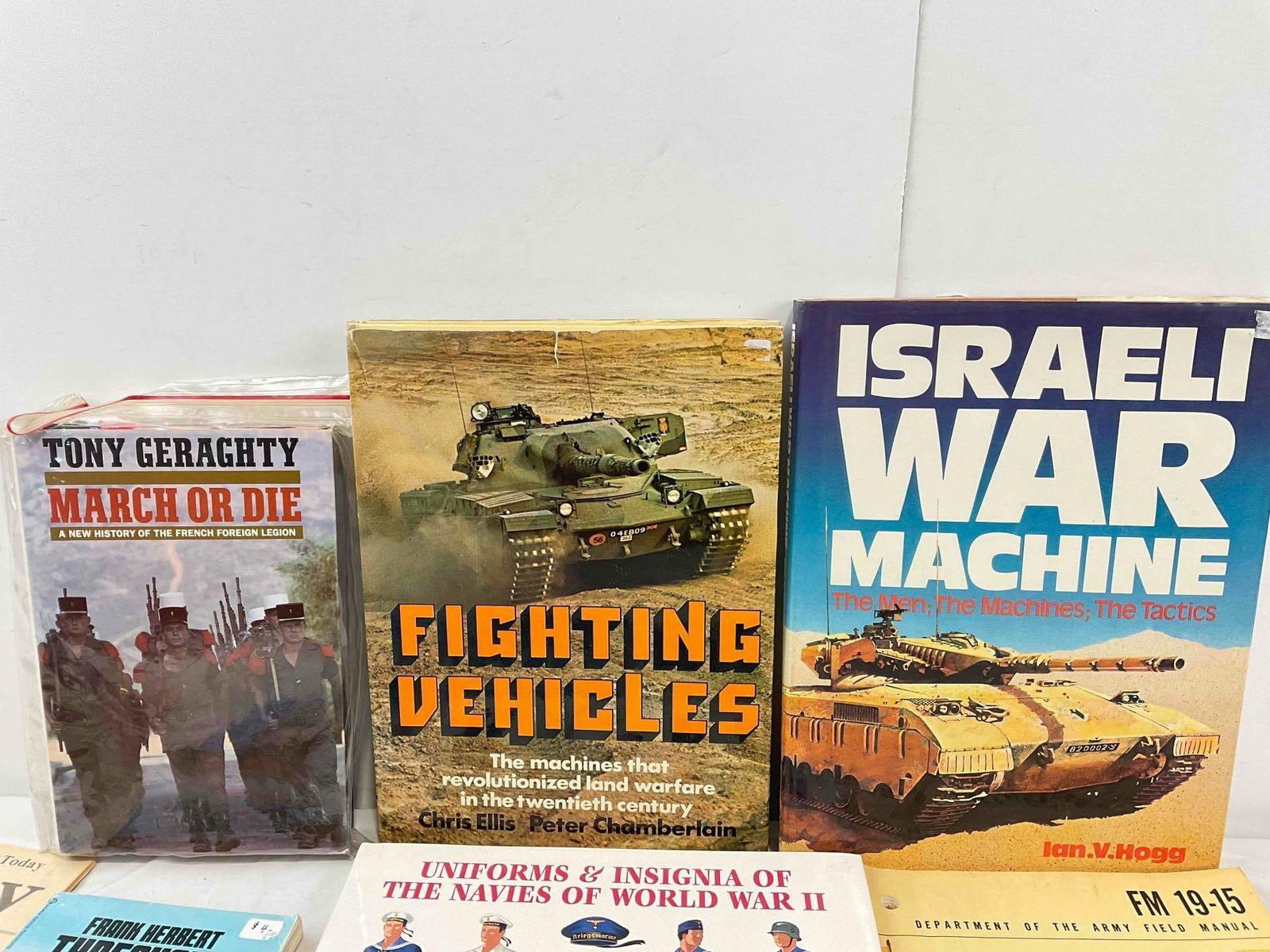 15 pcs Vintage Military Memorabilia, incl. Whistle, Books & Belt. Good Condition. See pics. - 4