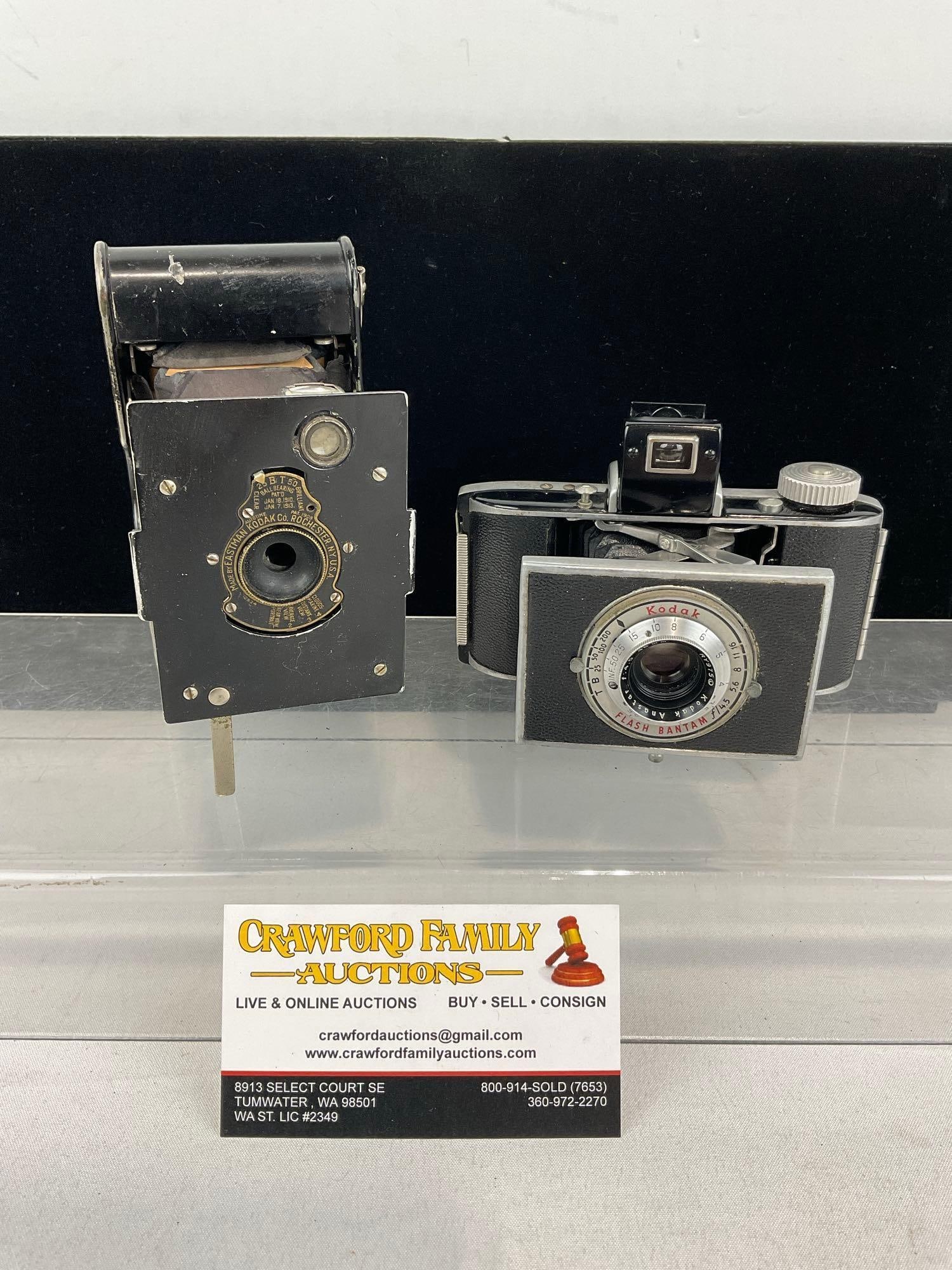 Kodak Flash Bantam w/48mm Kodak Anastar Lens & Vest Pocket Autographic Camera (1 of 10)