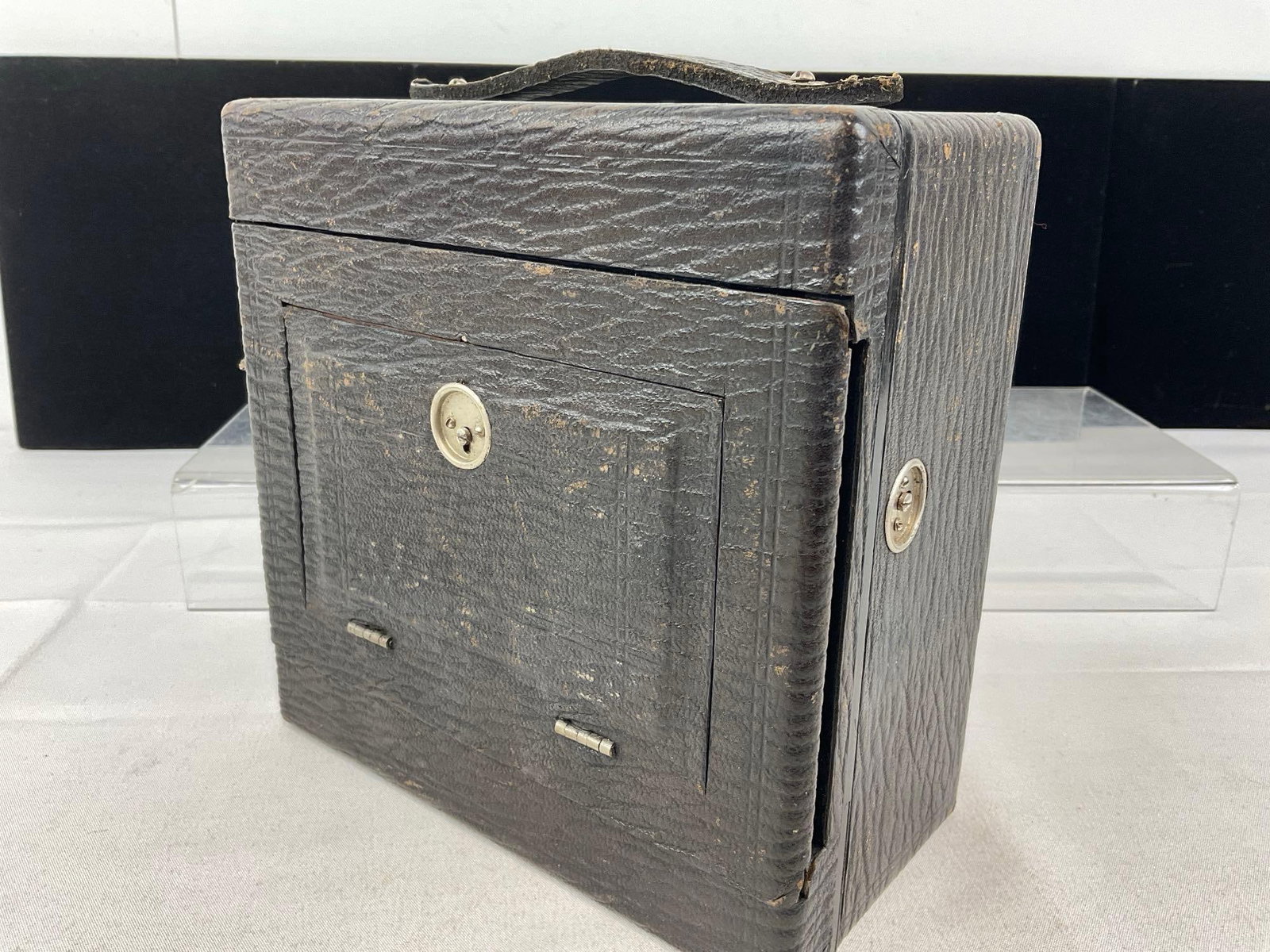 Antique Seneca no.3 Folding Camera, Sheet Film/Glass Plate, w/Regno Shutter, Leather case - 6