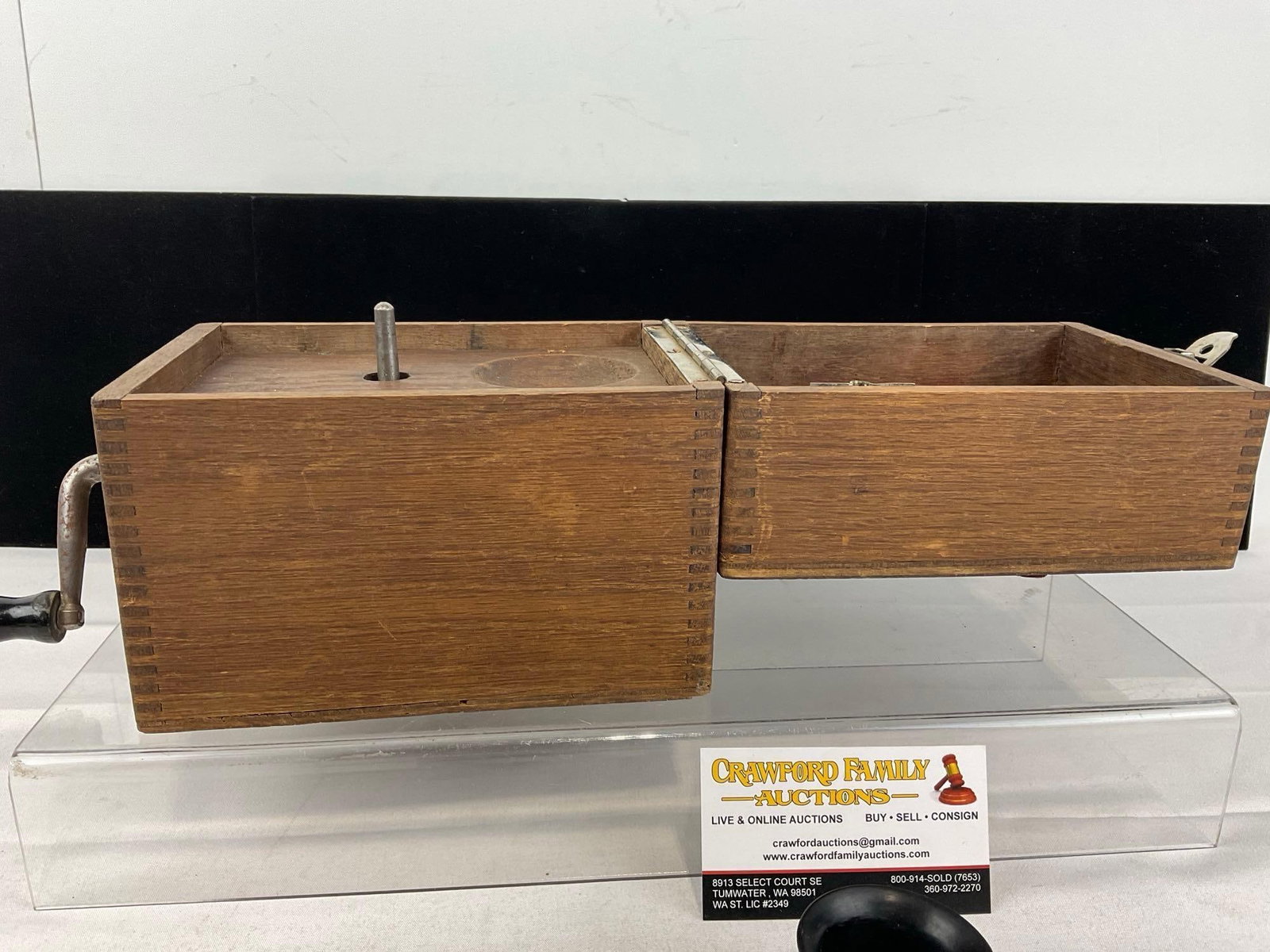 Early 20th Century 1920s Cameraphone Portable Gramophone in wooden box - 5