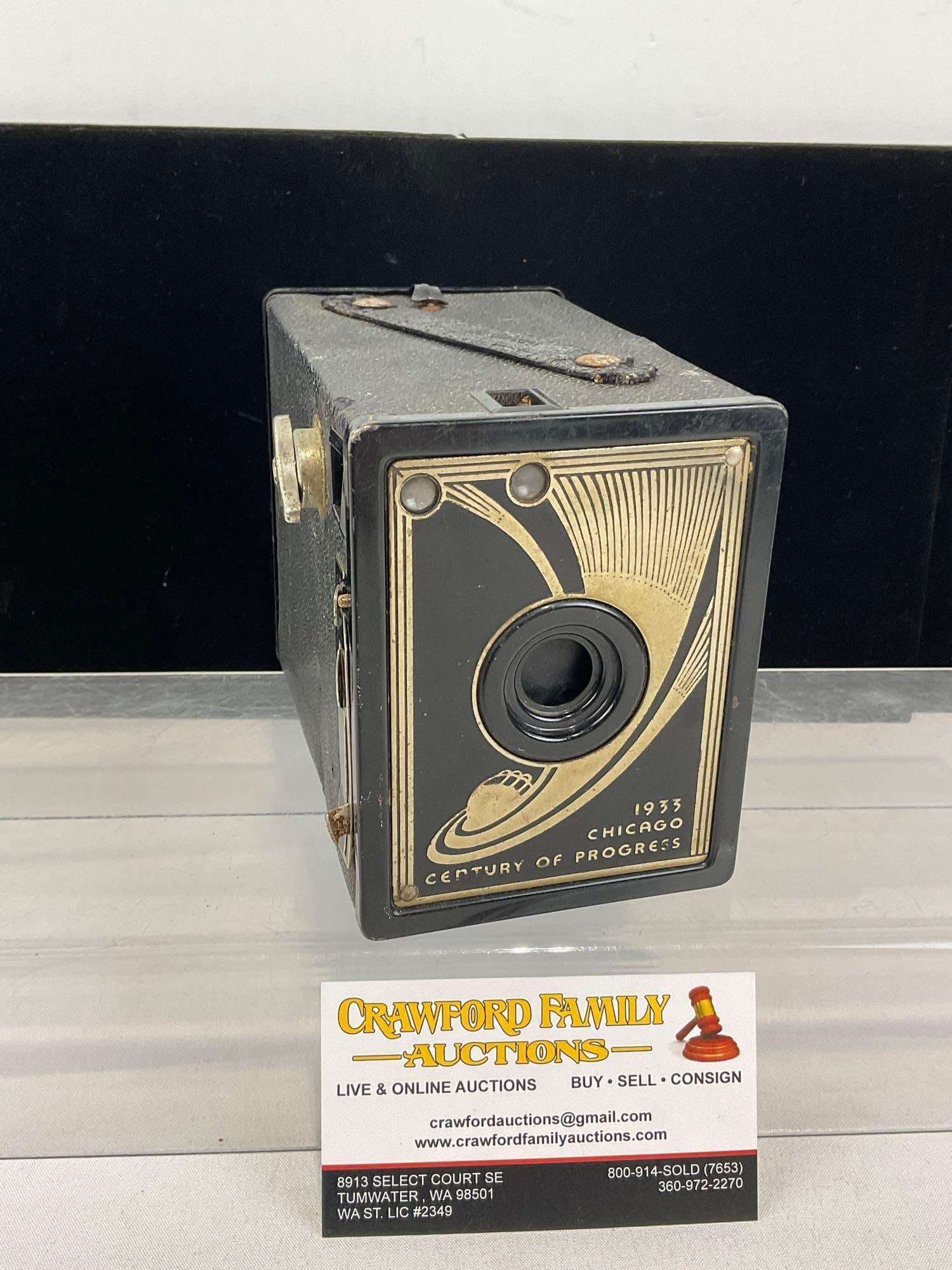1933 Agfa Ansco no.2 model Box Camera, 1933 Chicago Century of Progress, for the Worlds Fair (1 of 6)