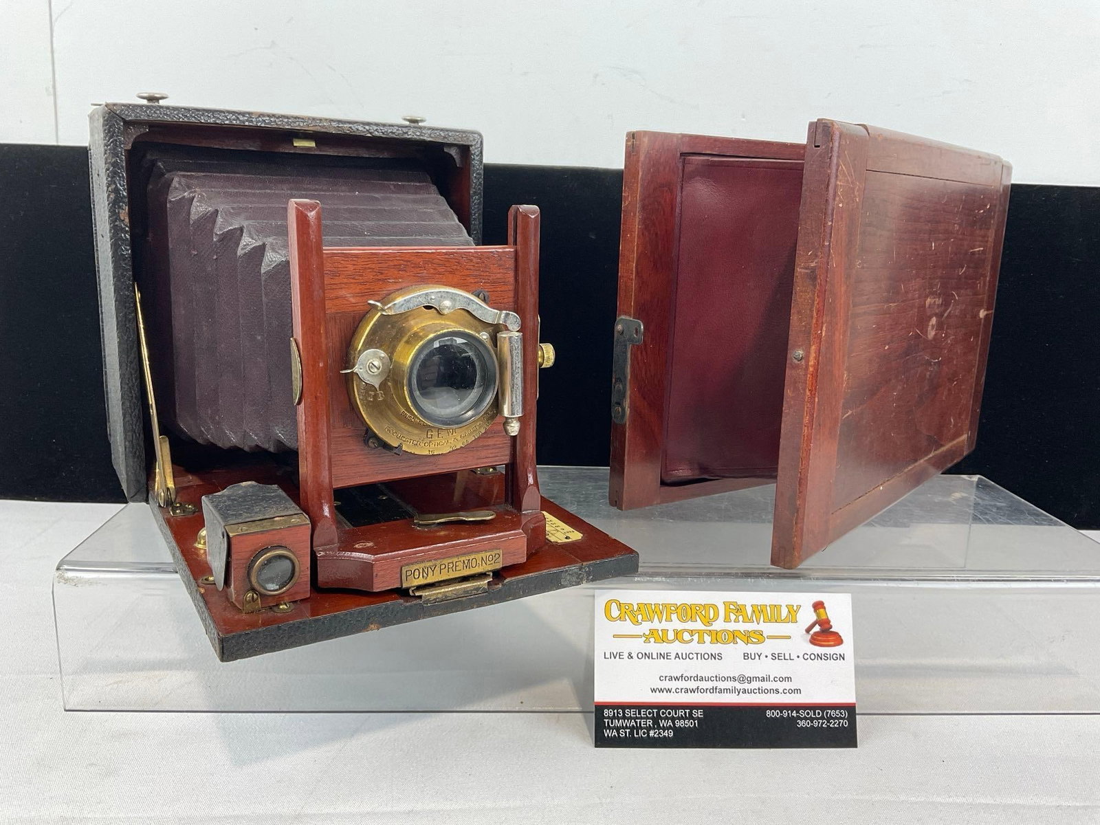 Antique Turn of the Century Rochester Optical Company Kodak Pony Premo no.2 Folding plate Camera (1 of 8)
