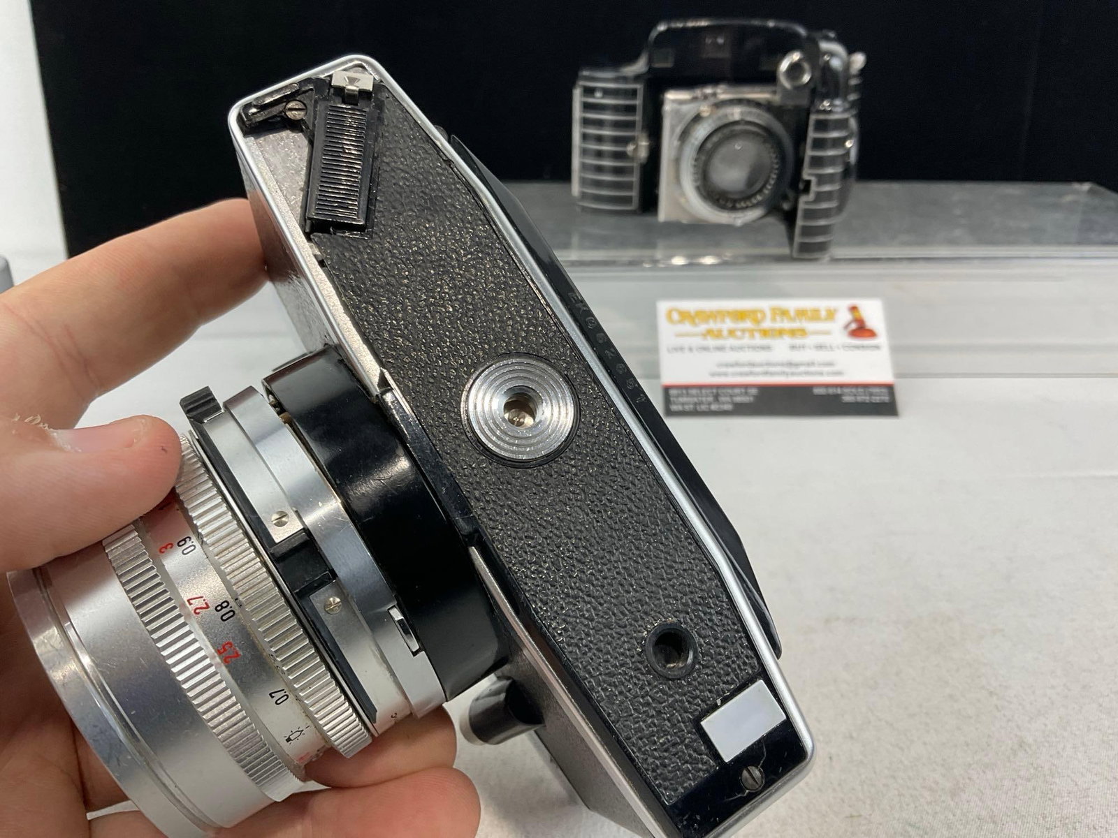 3 Kodak Cameras, Instamatic Reflex 126 film SLR, #35 Rangefinder Camera & Bantam Special Art Deco - 8