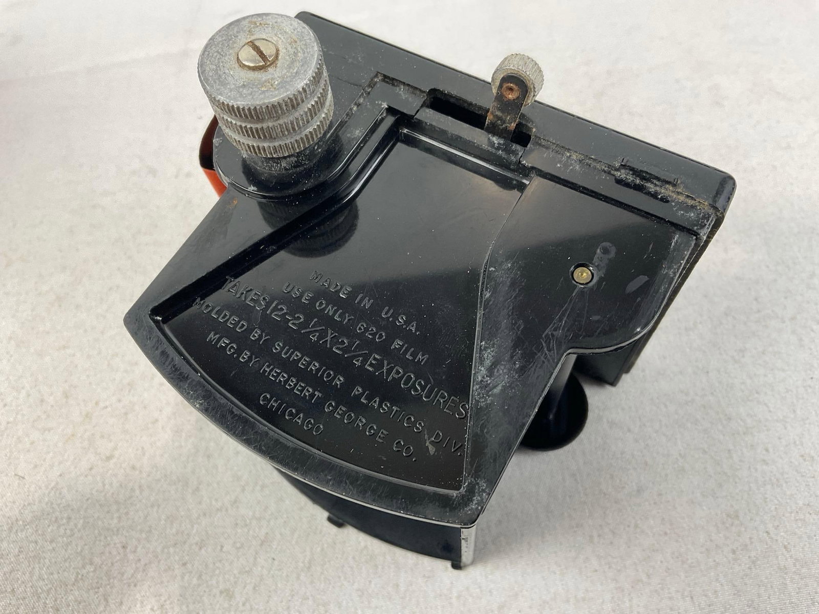 Vintage Roy Rogers 620 Snap Snot Camera, Herbert George Co. Molded Plastic case, 620 film - 7