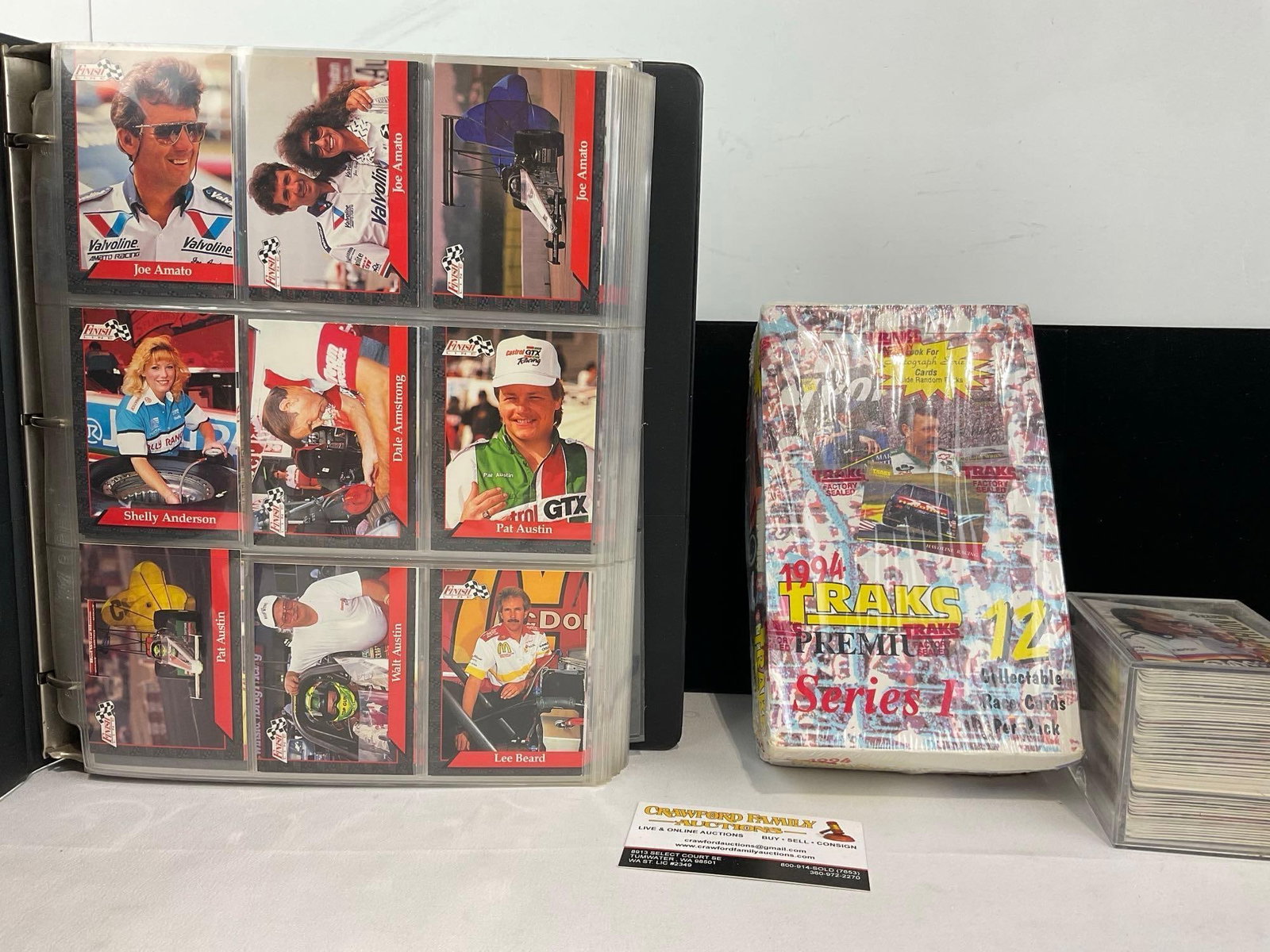 1994 Traks Premium Series 1, Factory Sealed box, Racing Card Album w/pages, & small box w/cards (1 of 11)