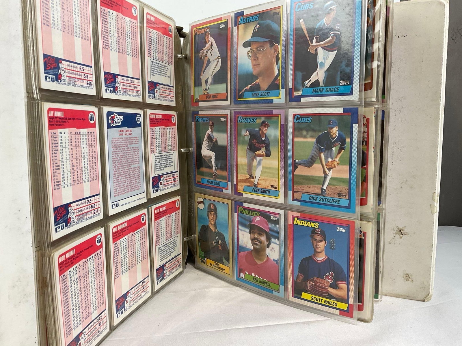 Donruss MLB Series 92 Box, Fleer 88 Baseball Tin w/Cards & Stickers, & Binder w/Baseball Cards - 5