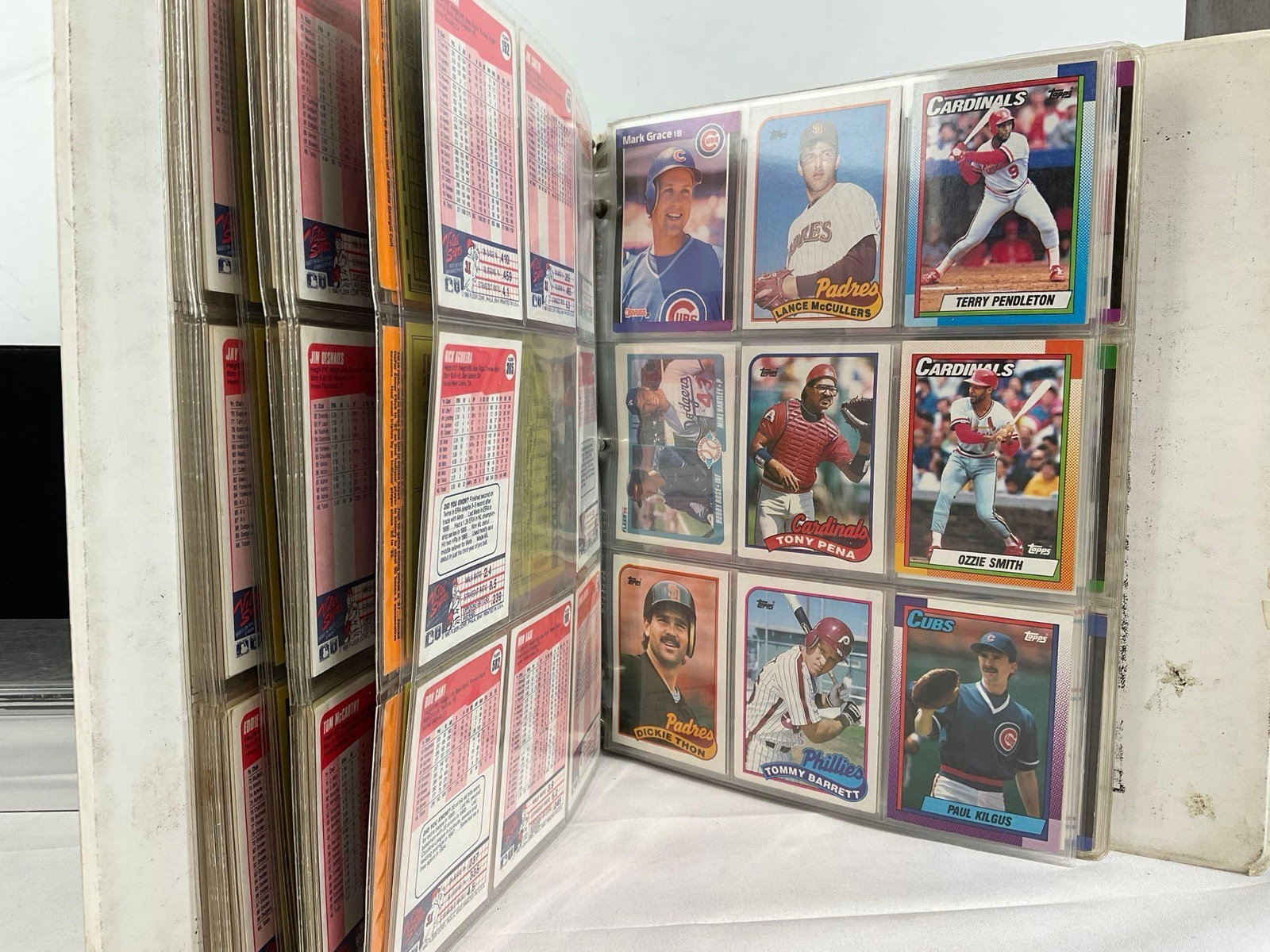 Donruss MLB Series 92 Box, Fleer 88 Baseball Tin w/Cards & Stickers, & Binder w/Baseball Cards - 6