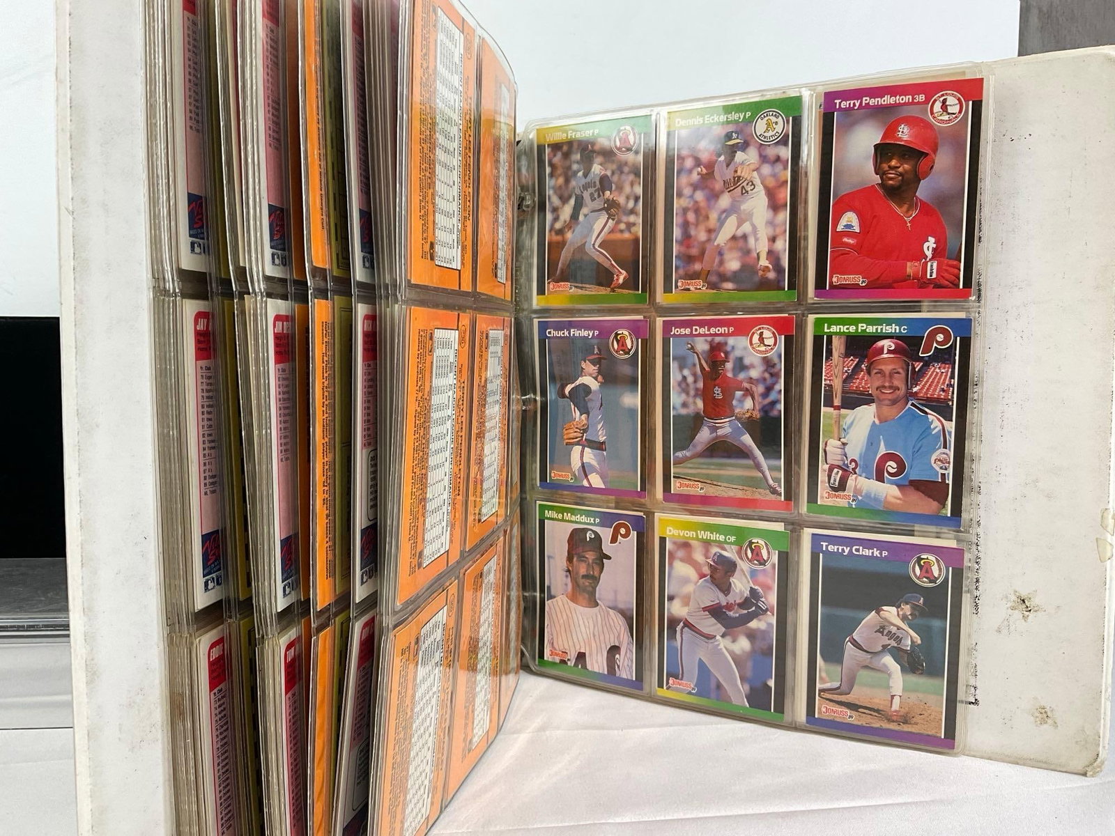 Donruss MLB Series 92 Box, Fleer 88 Baseball Tin w/Cards & Stickers, & Binder w/Baseball Cards - 7