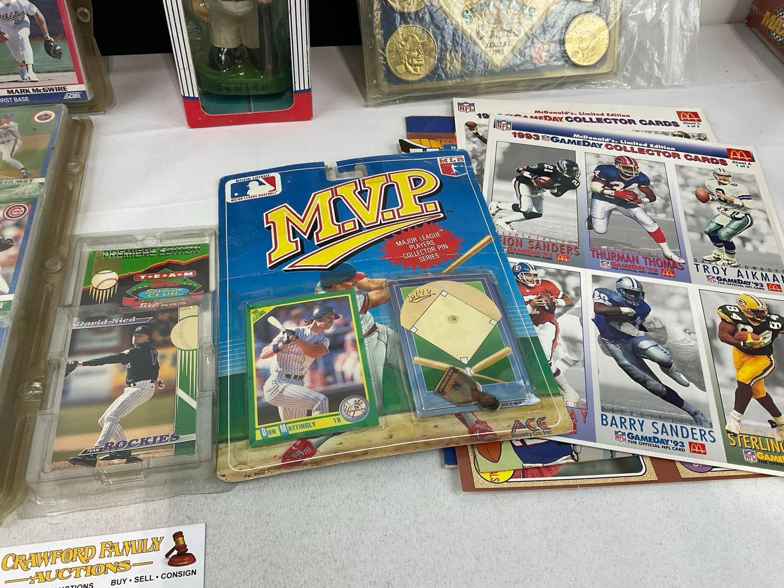Score 90-91 & 91 100 Hottest Rookies & Players, Coin Set, McDonalds 1993 Gameday Collector Sheets & - 5
