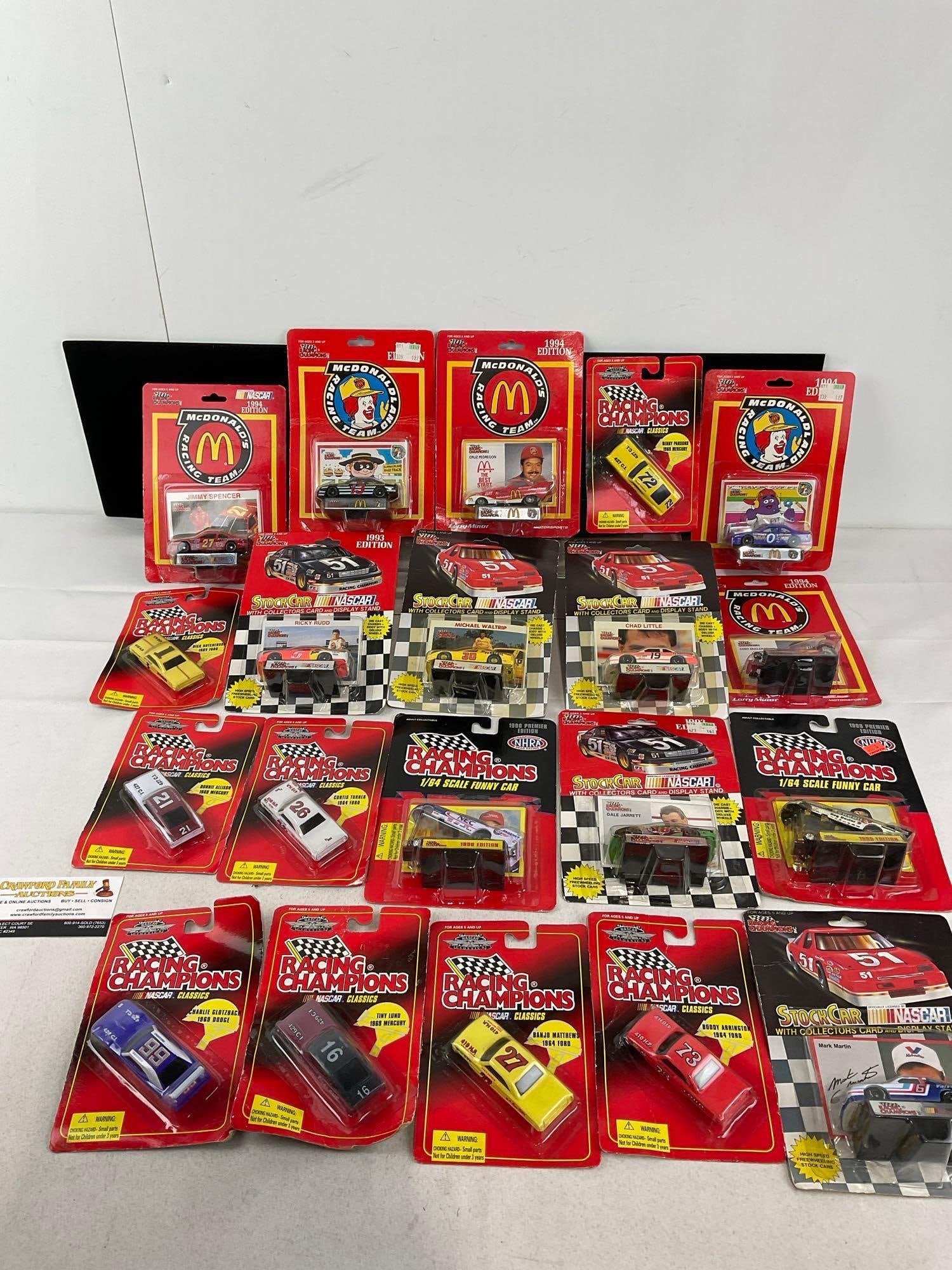 Set of 20 Racing Champions Diecast Cars, in packaging, Stock Cars, Funny Cars, & more (1 of 5)