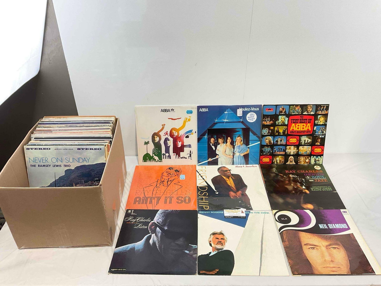 50+ pcs Vintage Record Vinyl Album LP Music Collection, incl. ABBA, Ray Charles & More! (1 of 5)