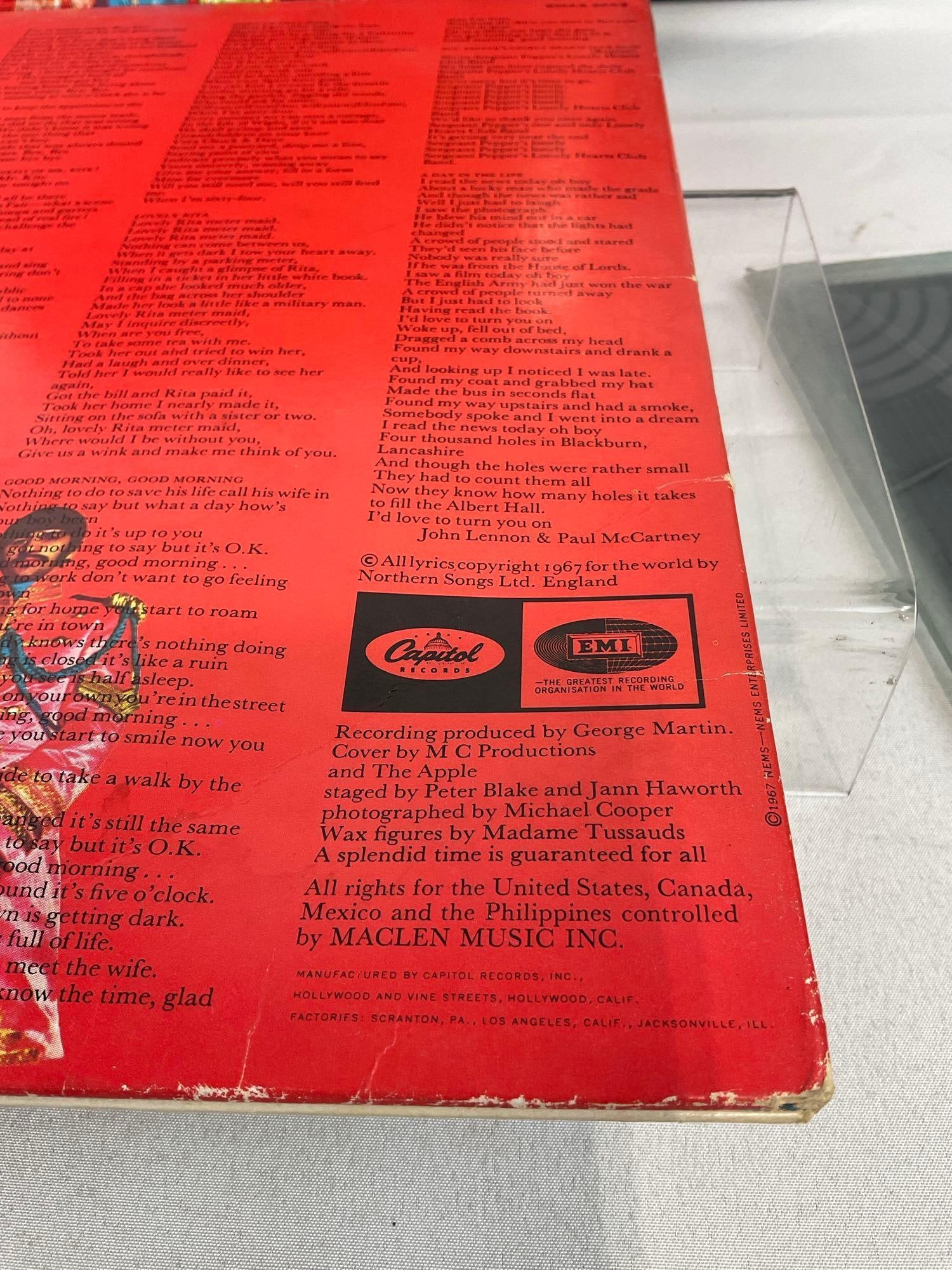 Trio of Beatles Vinyl Records, All Sgt. Peppers Lonely Hearts Club Band, 1 Pic Disc Full art record - 12