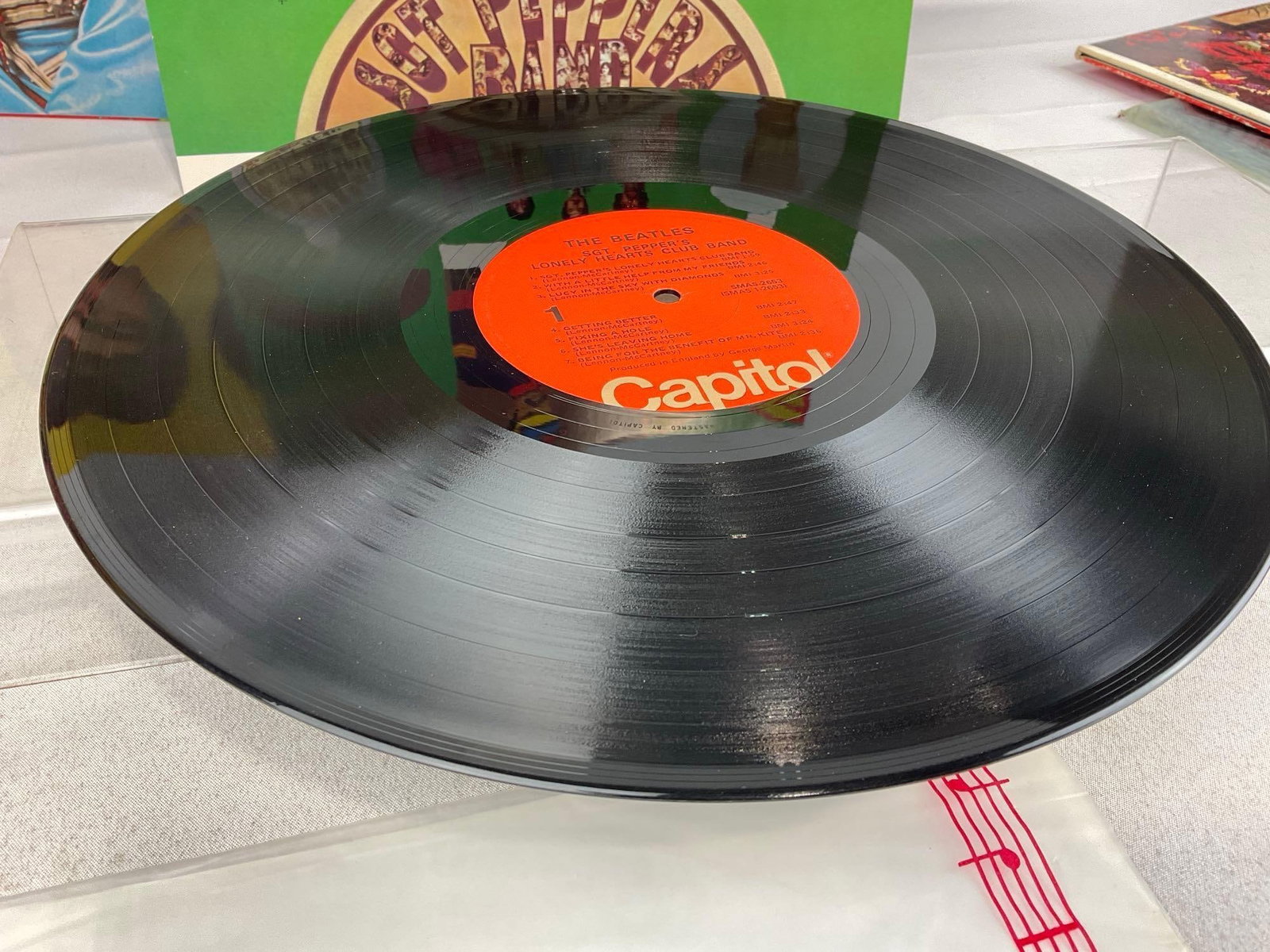Trio of Beatles Vinyl Records, All Sgt. Peppers Lonely Hearts Club Band, 1 Pic Disc Full art record - 18