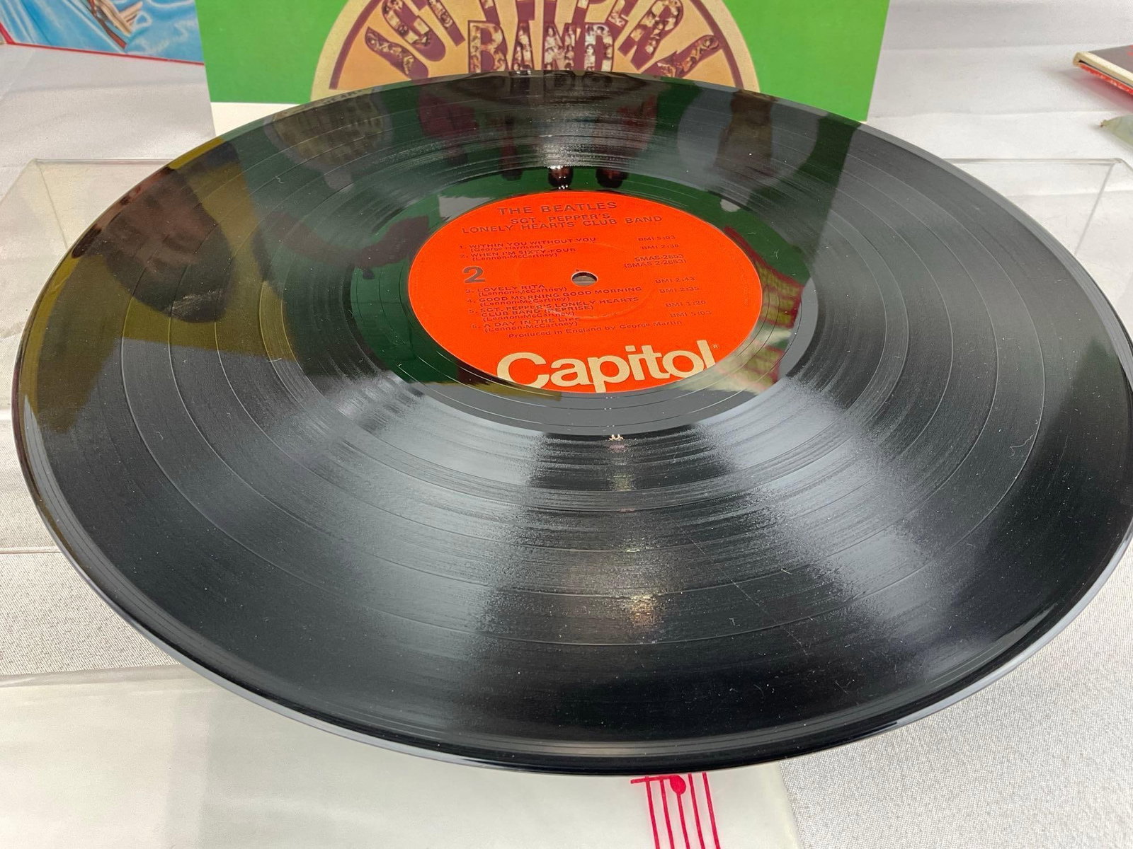 Trio of Beatles Vinyl Records, All Sgt. Peppers Lonely Hearts Club Band, 1 Pic Disc Full art record - 19