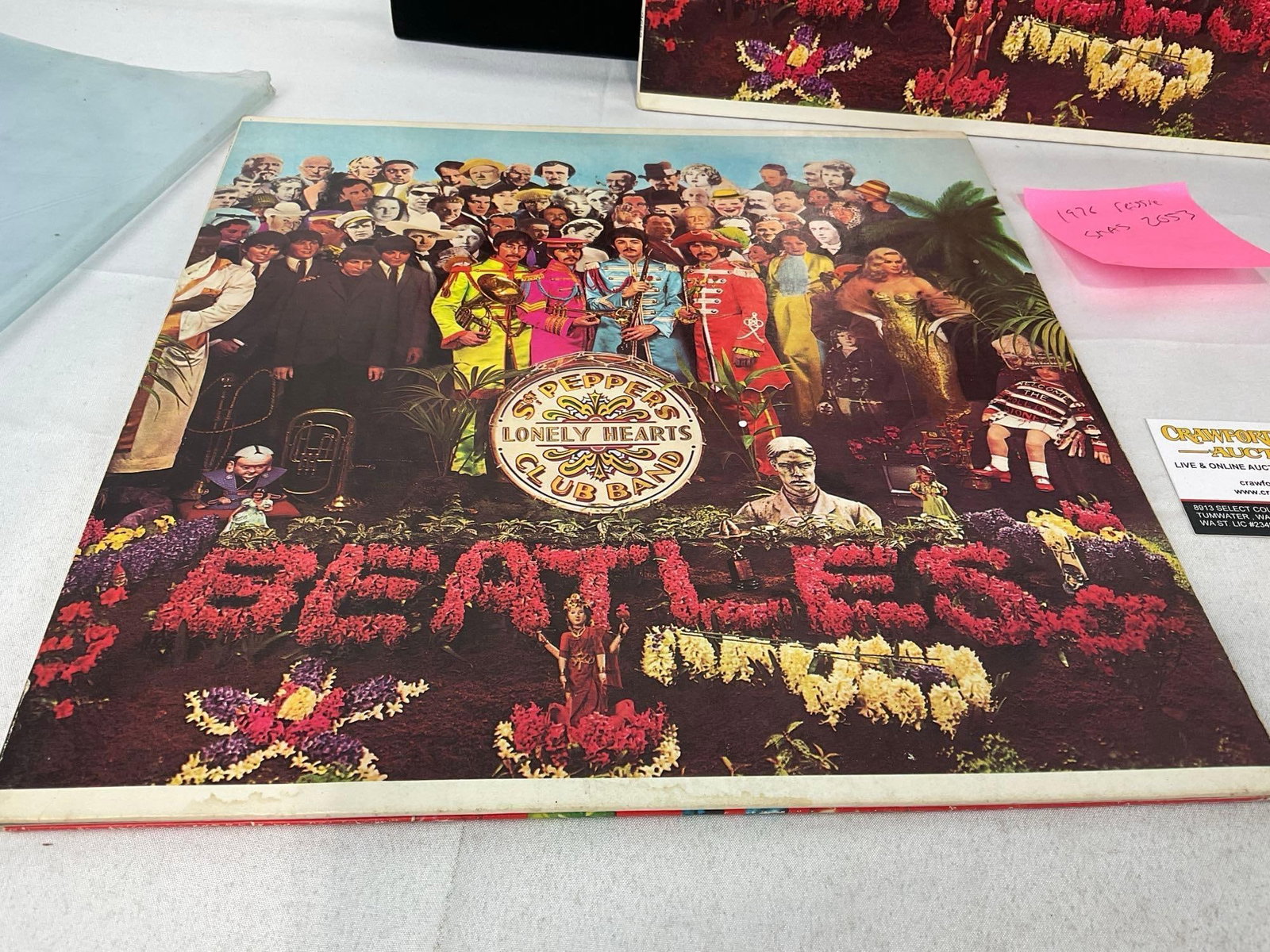 Trio of Beatles Vinyl Records, All Sgt. Peppers Lonely Hearts Club Band, 1 Pic Disc Full art record - 2
