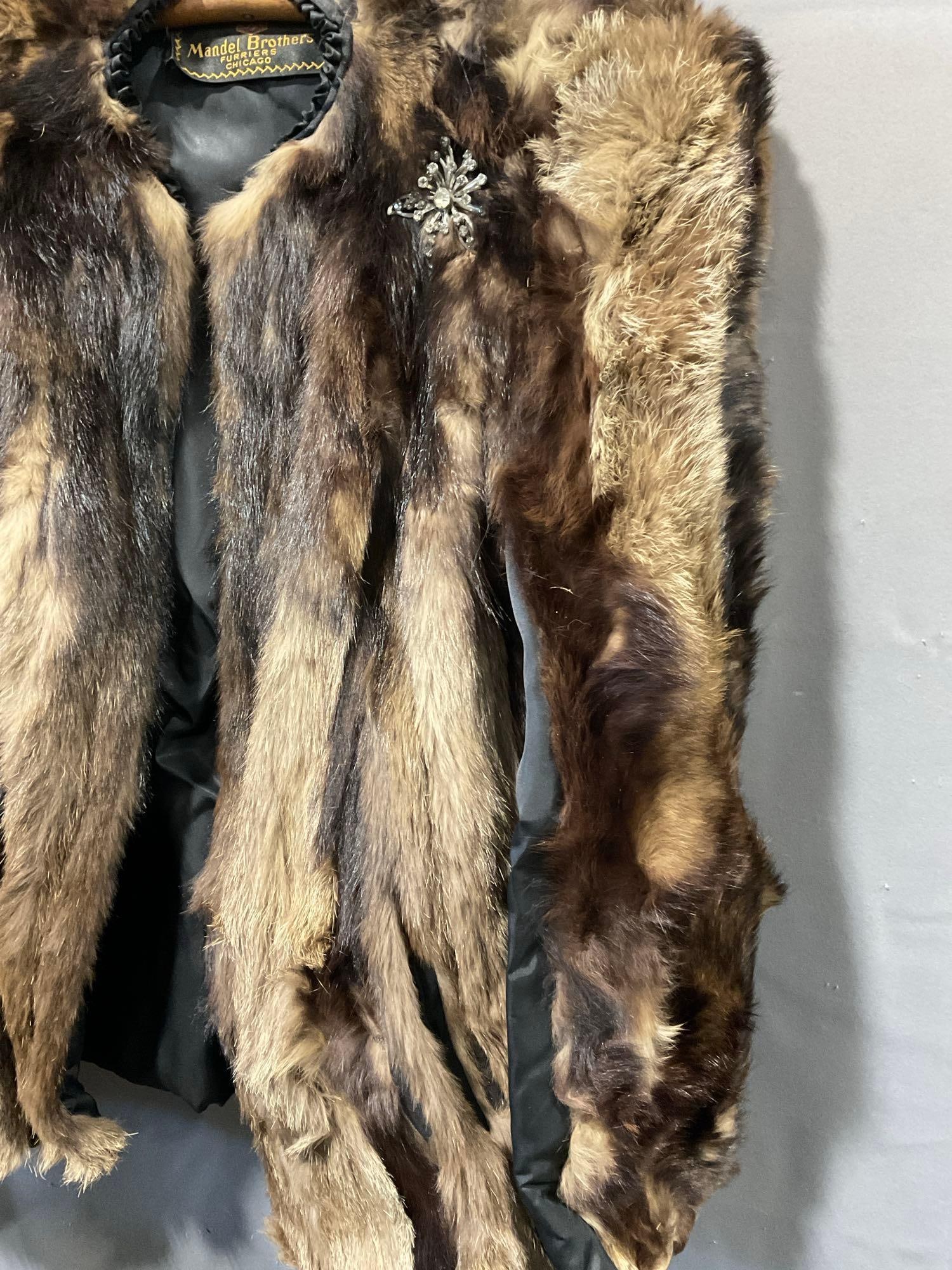 Vintage Fur Coat, Mandel Brothers Furriers, Chicago, looks to be Mink - 4