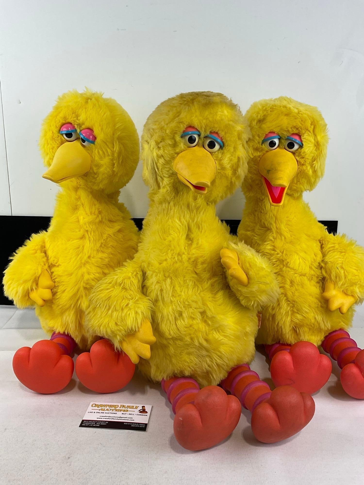 3 Vintage 1986 Ideal Cassette Player Story Magic Big Bird Plush Toys, Sesame Street, untested (1 of 6)