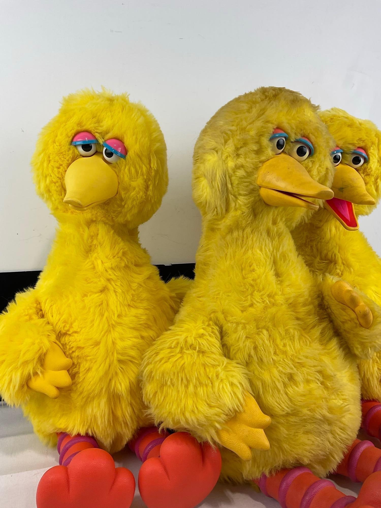 3 Vintage 1986 Ideal Cassette Player Story Magic Big Bird Plush Toys, Sesame Street, untested - 2