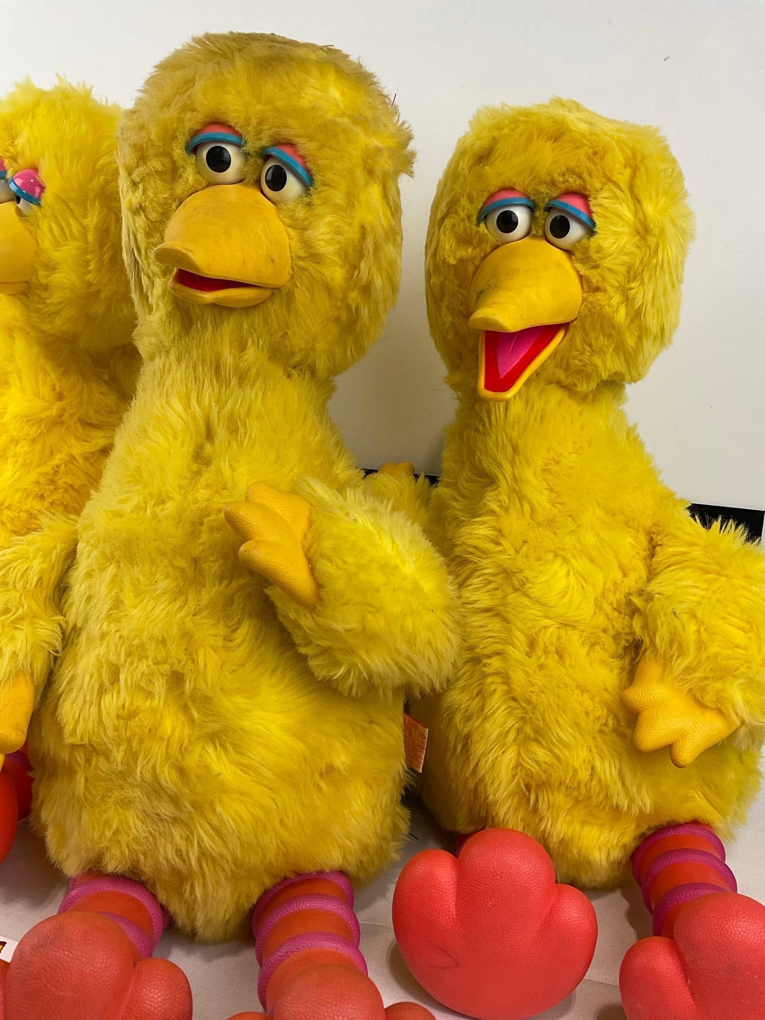 3 Vintage 1986 Ideal Cassette Player Story Magic Big Bird Plush Toys, Sesame Street, untested - 3