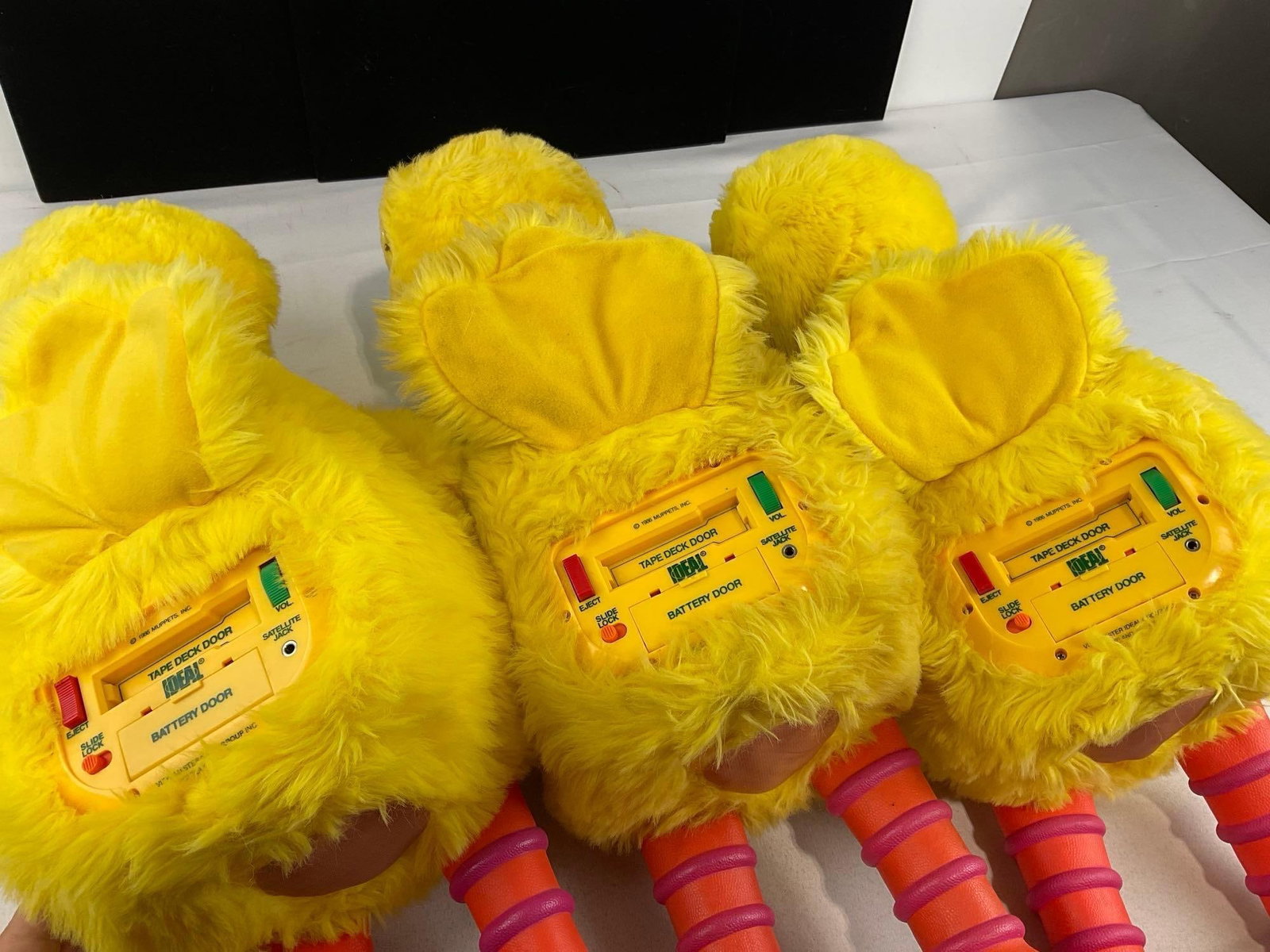 3 Vintage 1986 Ideal Cassette Player Story Magic Big Bird Plush Toys, Sesame Street, untested - 5