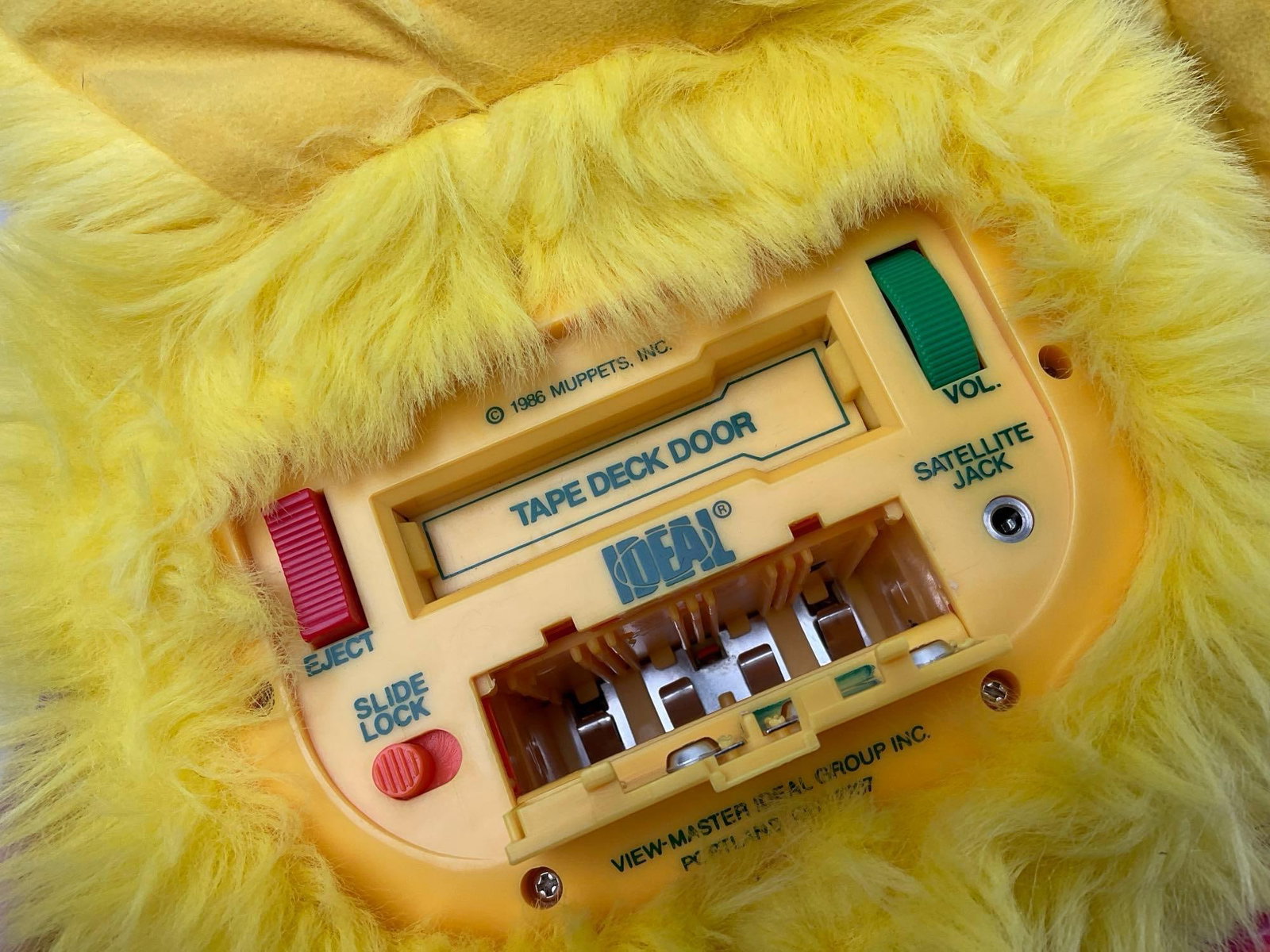 3 Vintage 1986 Ideal Cassette Player Story Magic Big Bird Plush Toys, Sesame Street, untested - 6