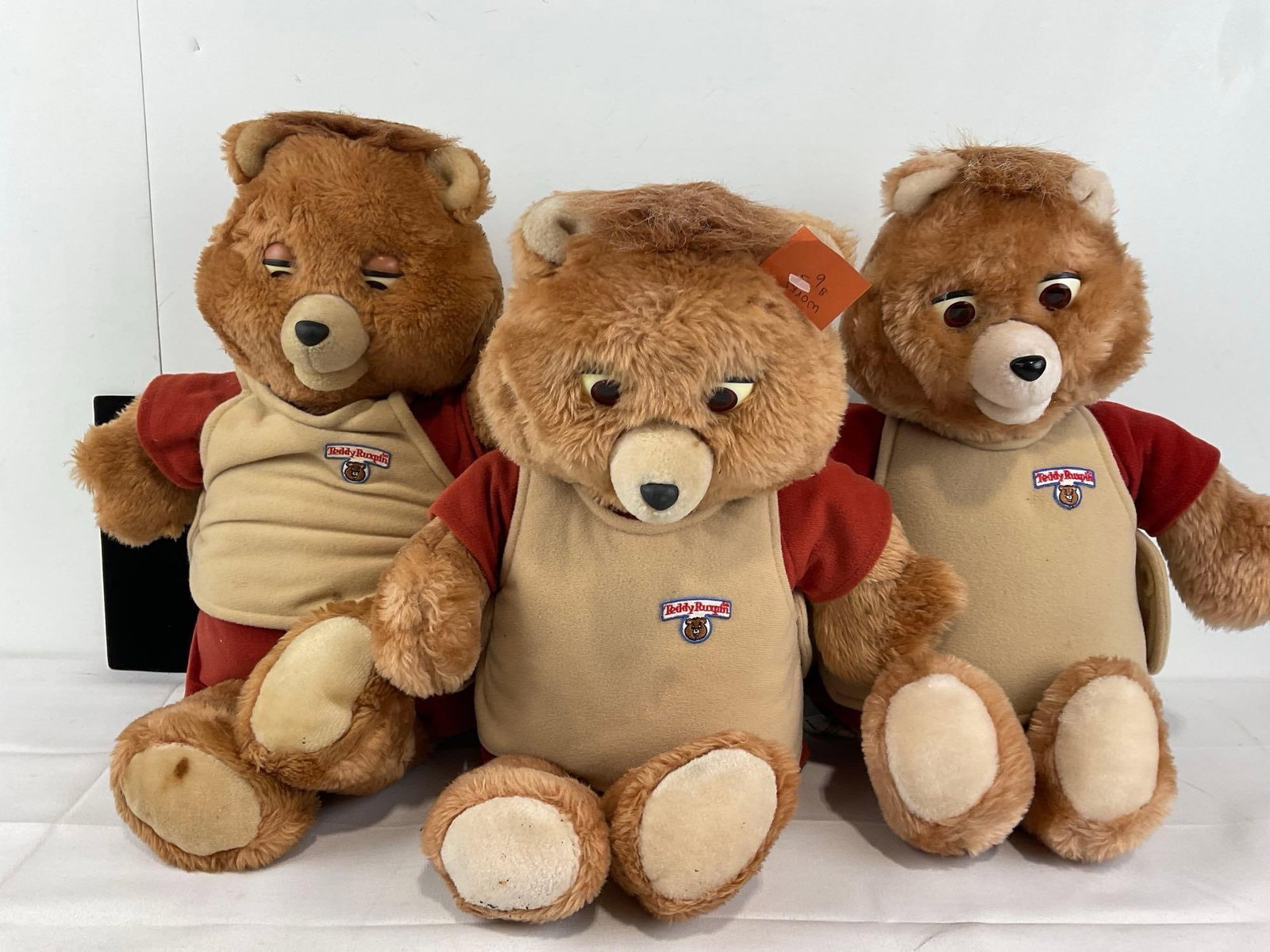 3 Teddy Ruxpin Bear Plush Toys w/Cassette Players, w/2 tapes (1 of 3)