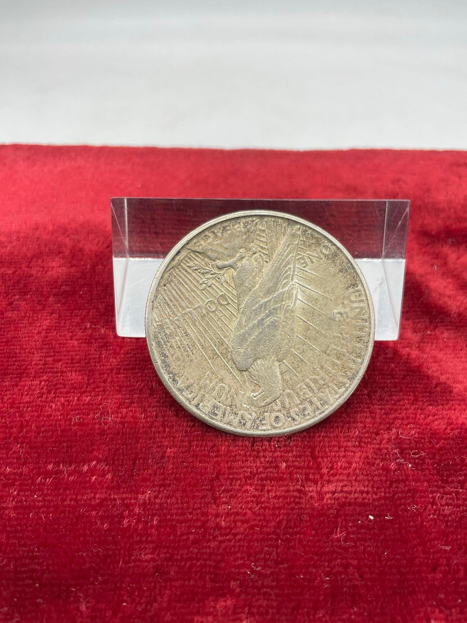 1923-S Silver peace dollar nice coin see pics - 2