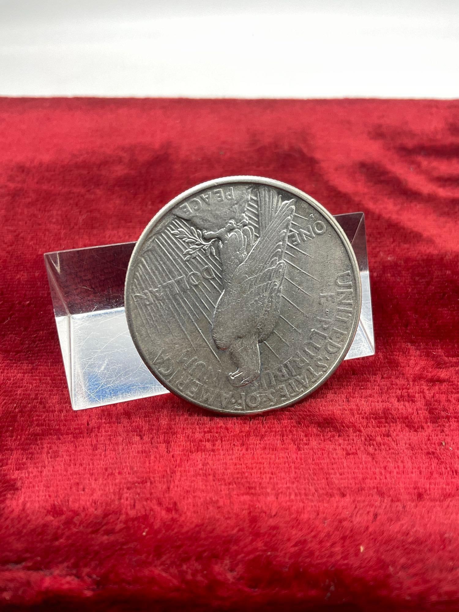 1926-S / Silver Peace dollar NIce Poss AU + coin see pics - 5