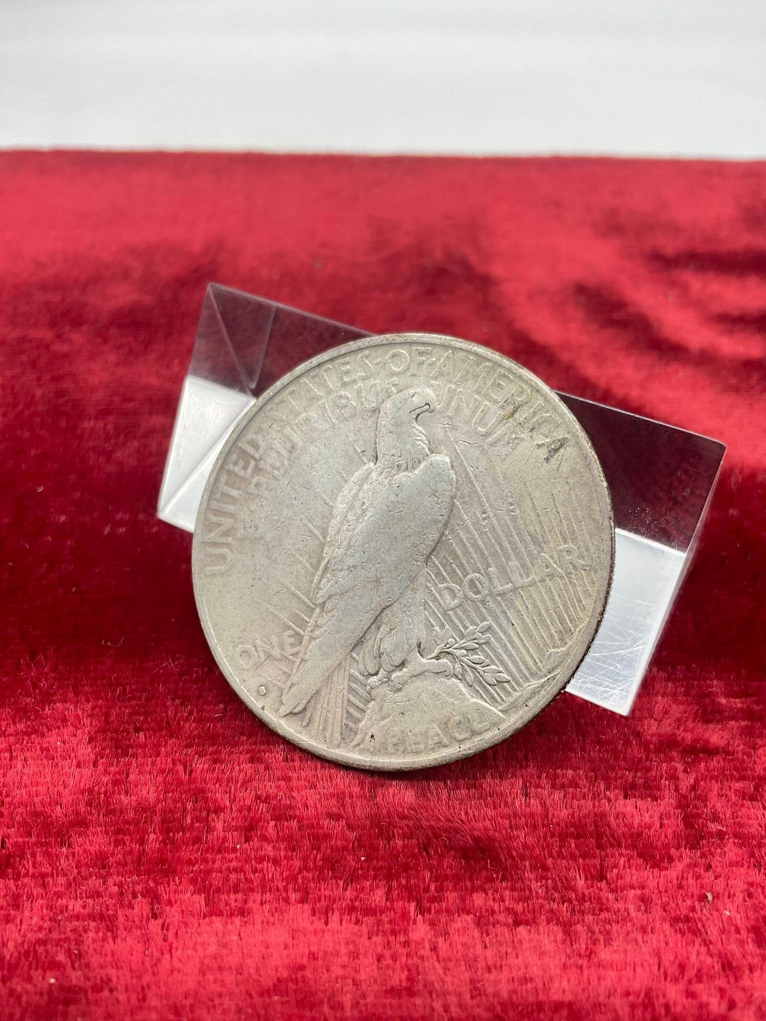 1934-S / Semi Key Date Silver Peace dollar w/ Obverse & Reverse Toning nice coin see pics - 4