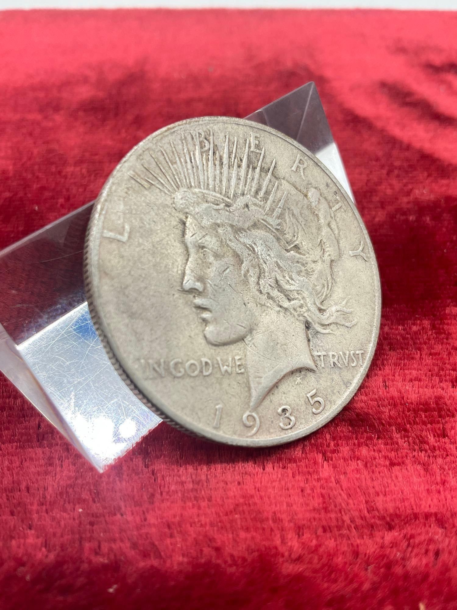 1935-S Better date Silver Peace dollar nice coin see pics - 2