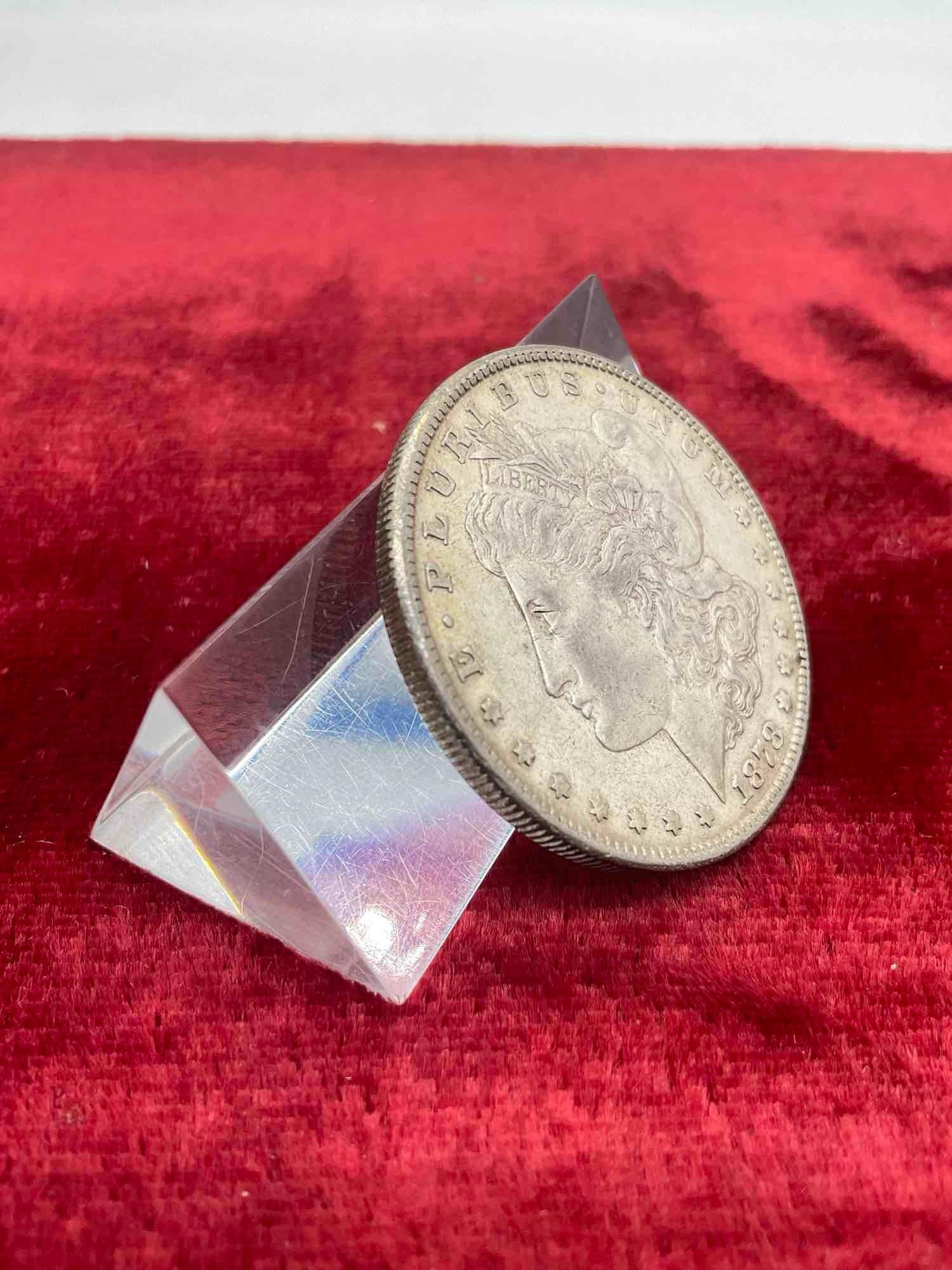 Antique 1st year 1878 -S Silver Morgan Dollar nice coin see pics - 2