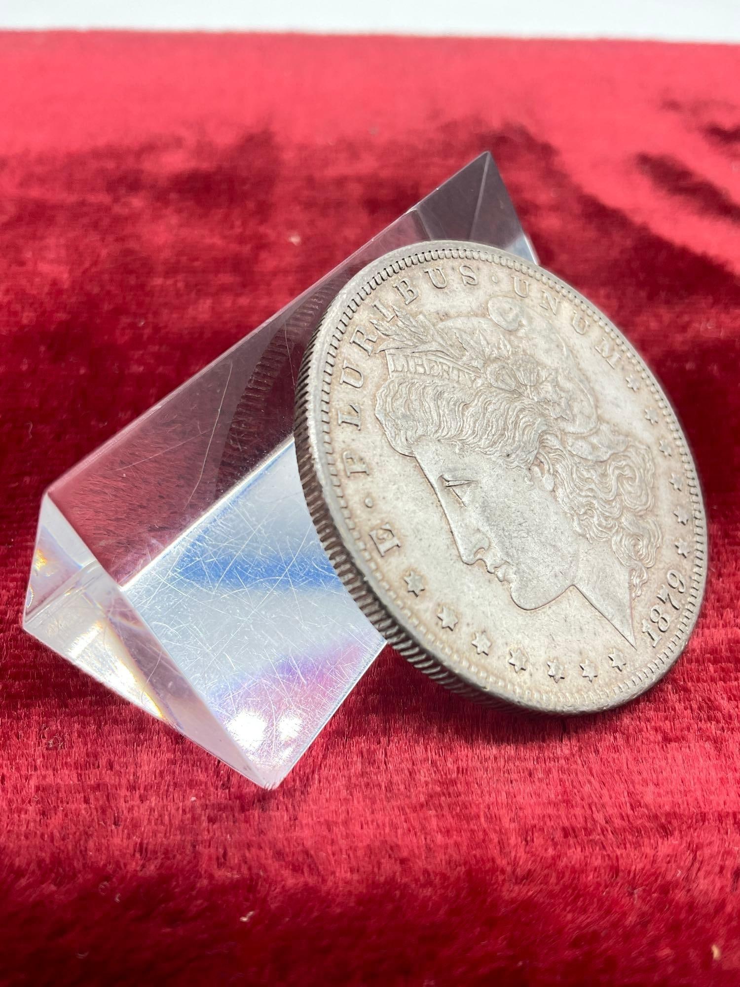 Antique 1879-S Silver Morgan Dollar w/ Light toning Nice coin See pics - 2