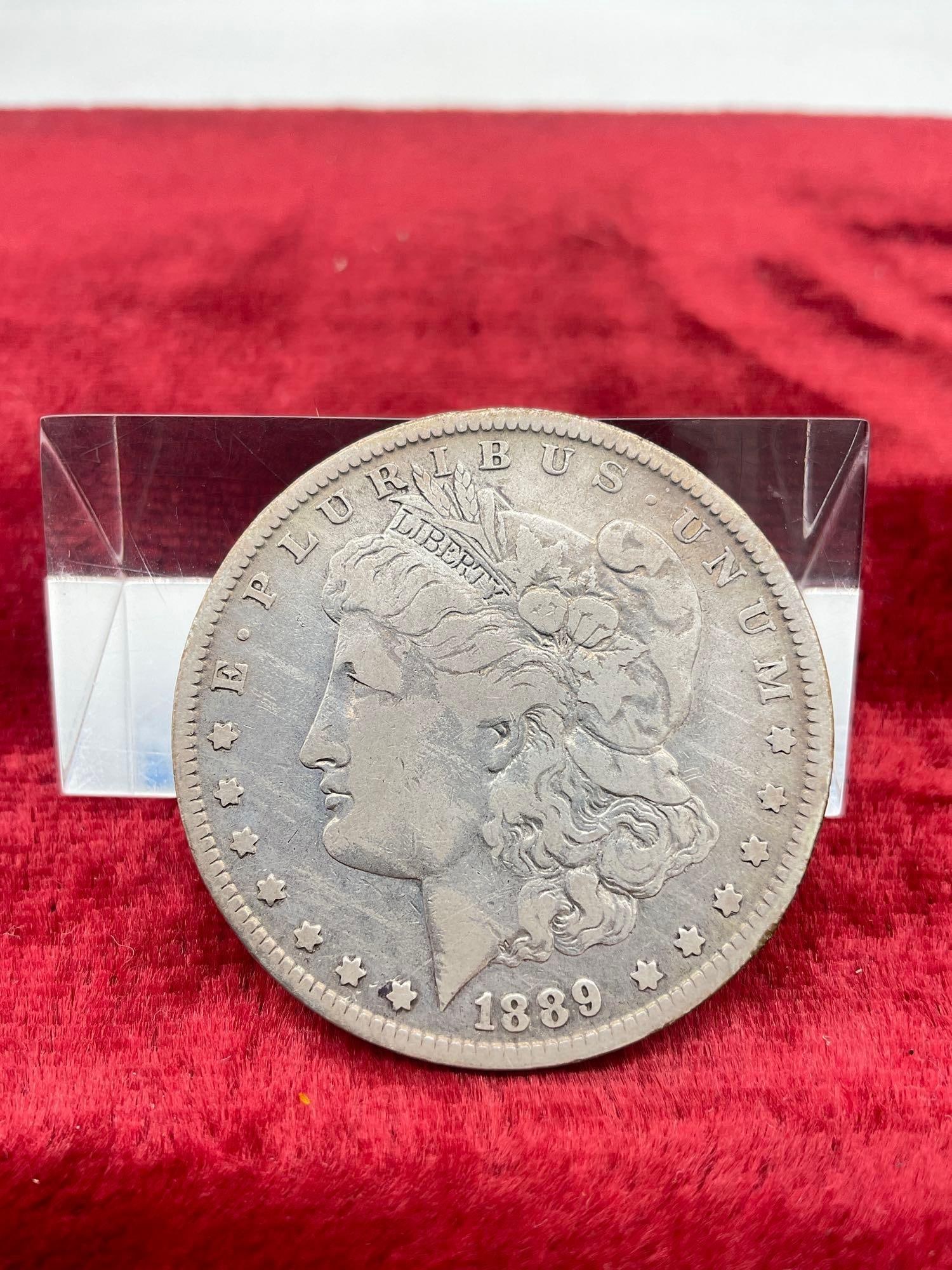 Antique coin 1889-O Silver Morgan Dollar (1 of 5)