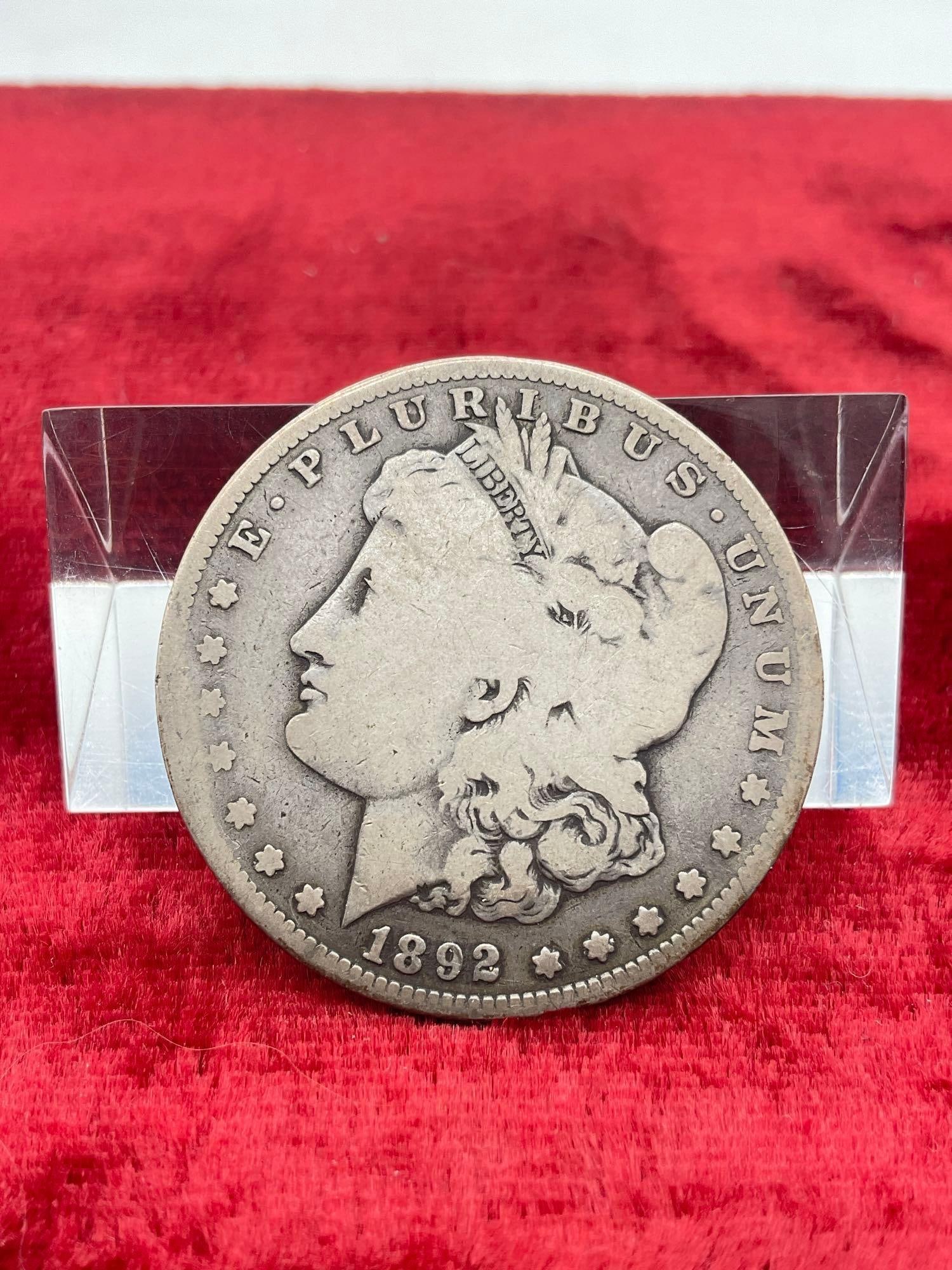 Antique 1892-S / Silver Morgan Dollar Key Date Coin see pics (1 of 5)