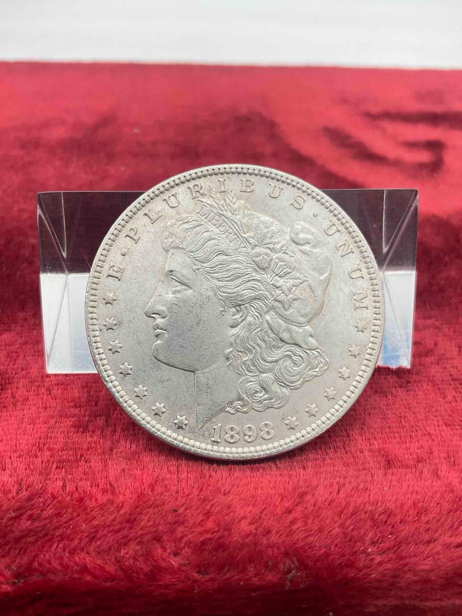 Antique 1898 Silver Morgan Dollar Appears UNC poss MS Qaulity coin see pics (1 of 9)