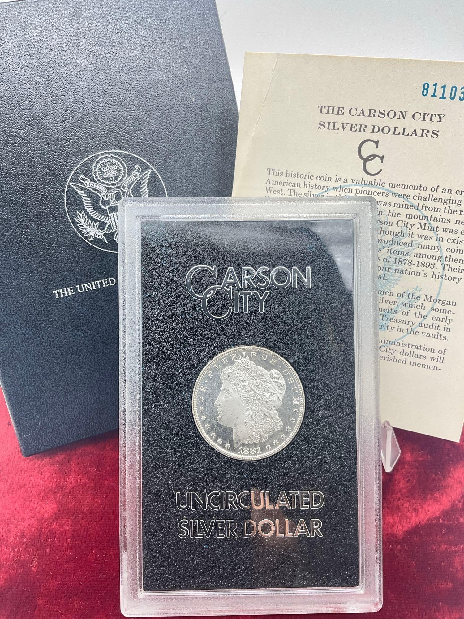 1881 Carson City GSA Hoard Slabbed Silver Morgan Dollar MS quality DMPL coin w/ OG box & Coa (1 of 6)