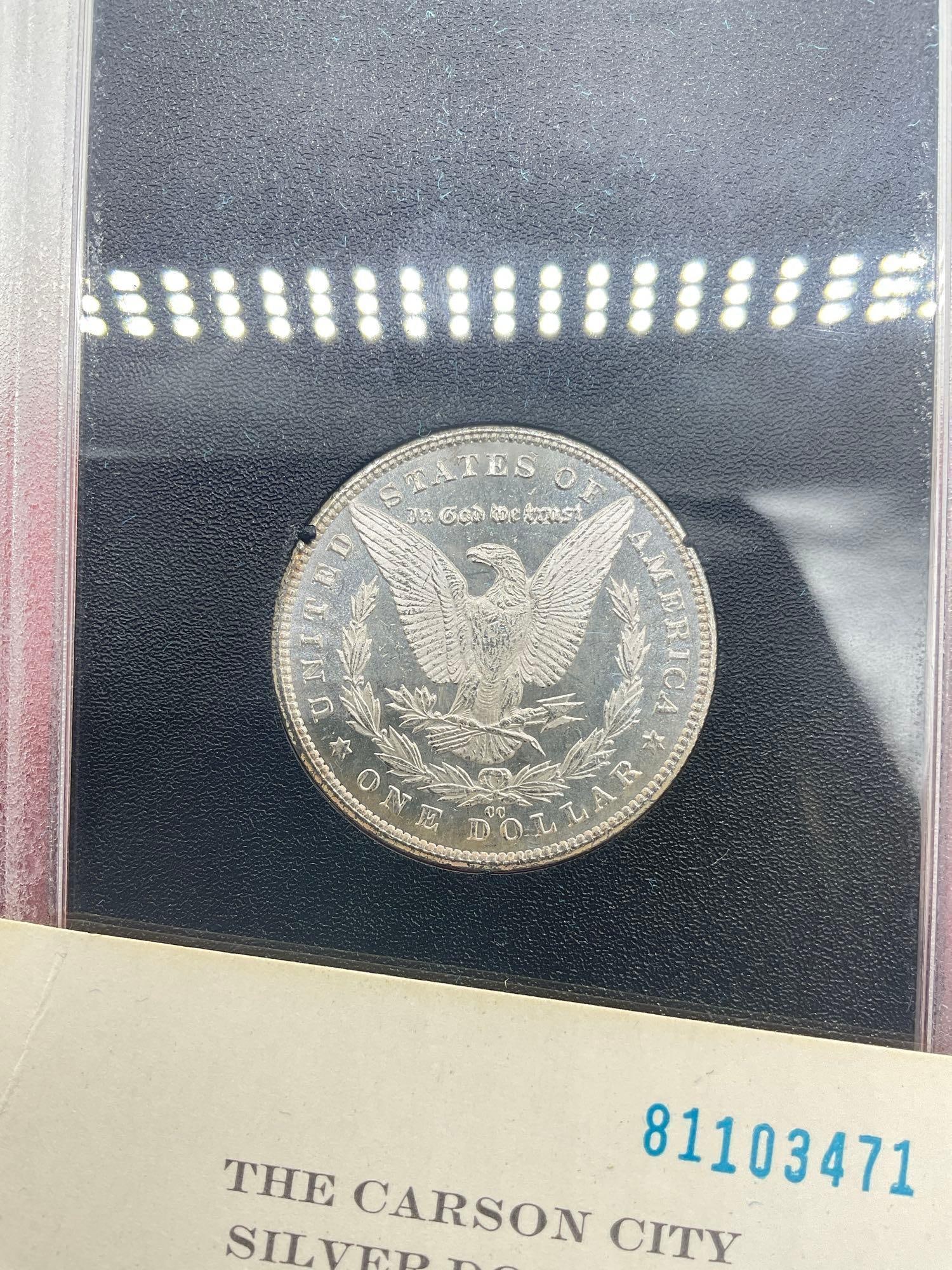 1881 Carson City GSA Hoard Slabbed Silver Morgan Dollar MS quality DMPL coin w/ OG box & Coa - 6