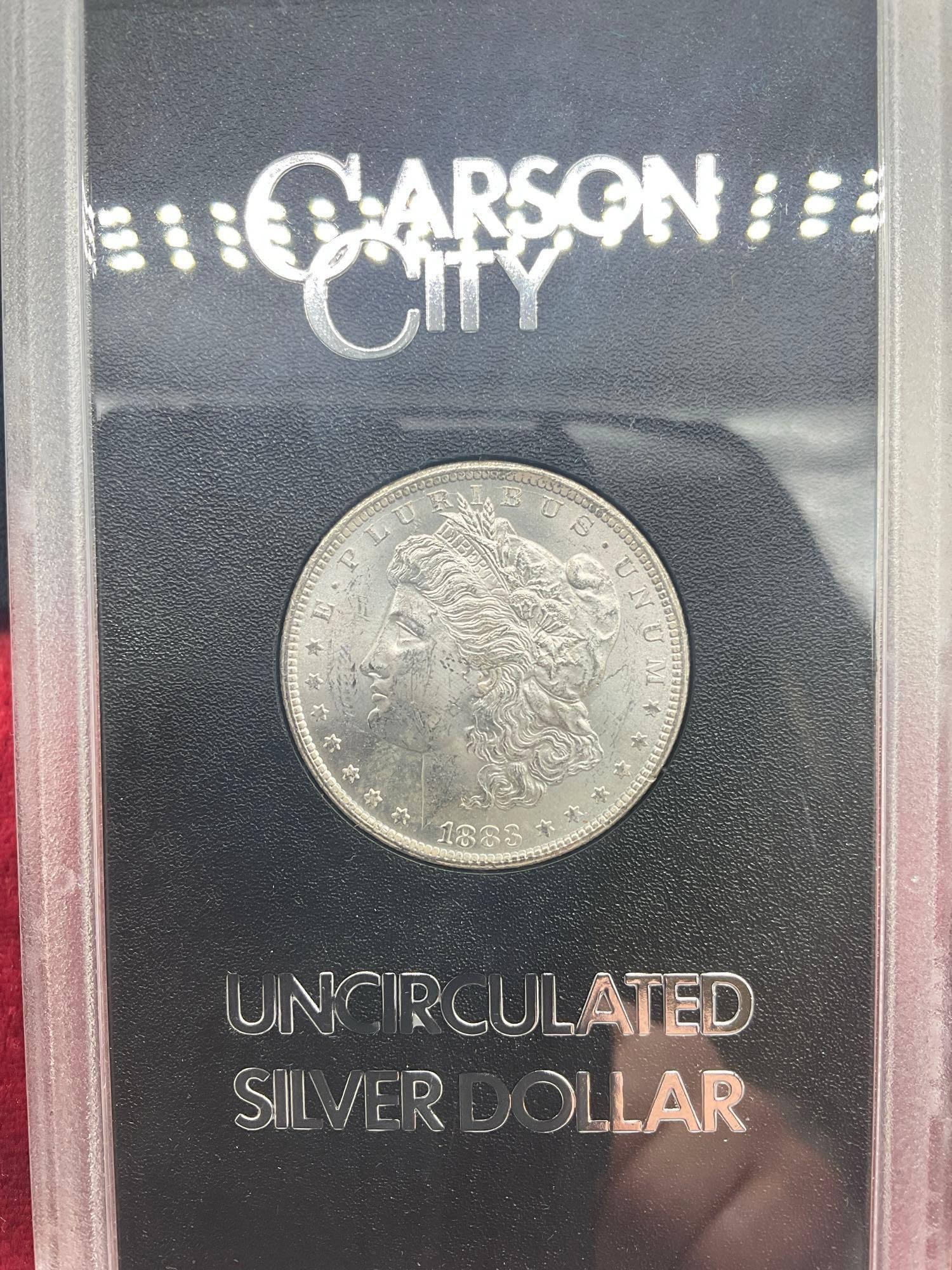 1883 Carson City GSA Hoard Slabbed Silver Morgan Dollar MS quality DMPL coin w/ OG box & Coa - 2