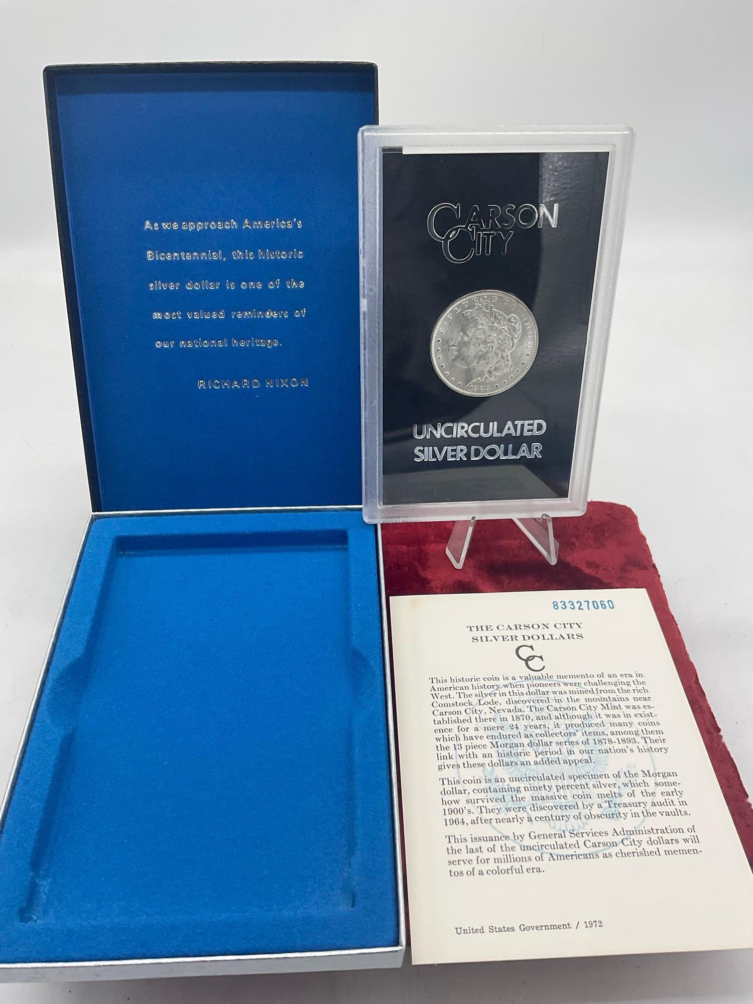 1883 Carson City GSA Hoard Slabbed Silver Morgan Dollar MS quality DMPL coin w/ OG box & Coa - 3
