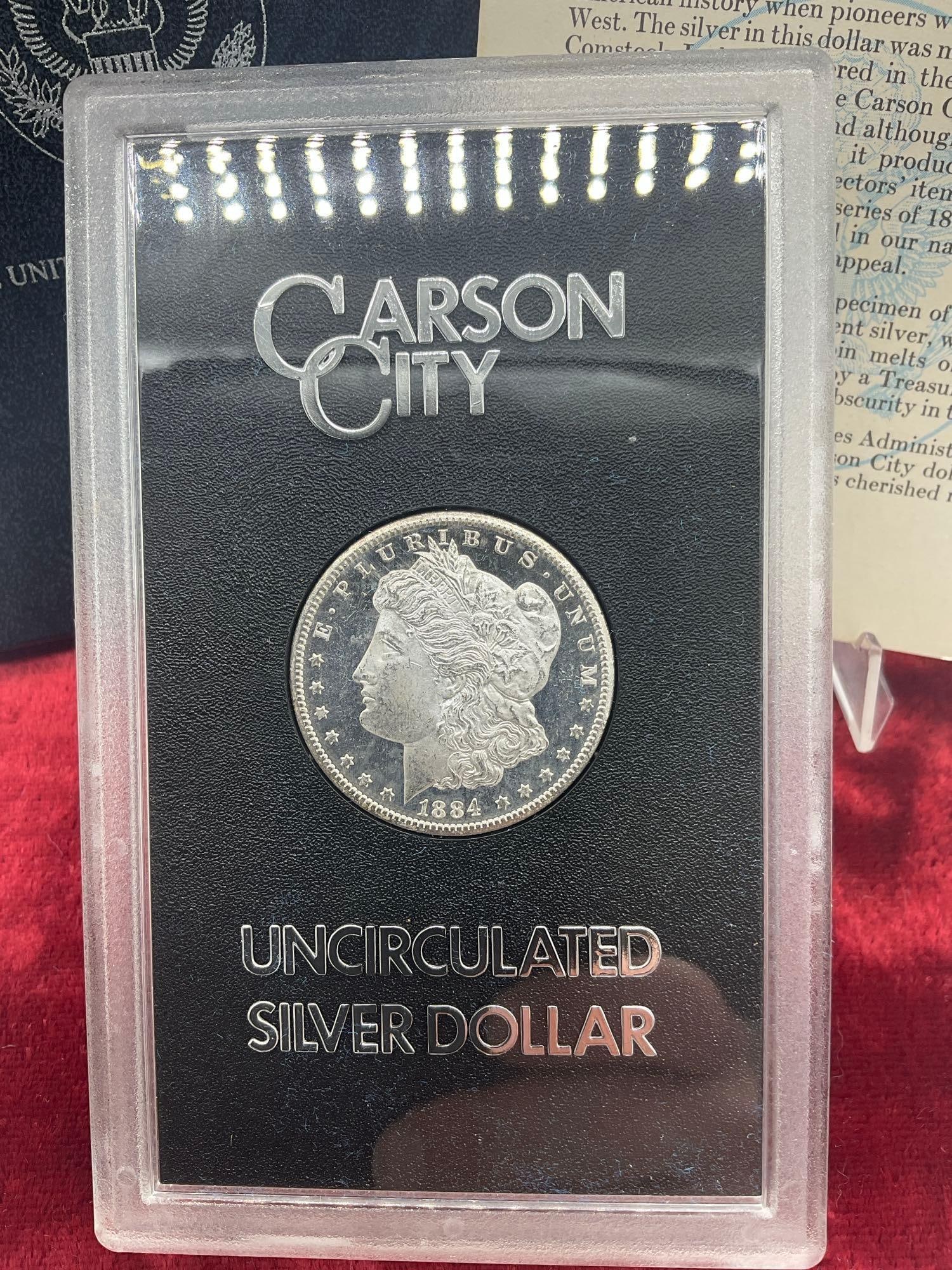 1884 Carson City GSA Hoard Slabbed Silver Morgan Dollar MS quality DMPL coin w/ OG box & Coa VAM - 2