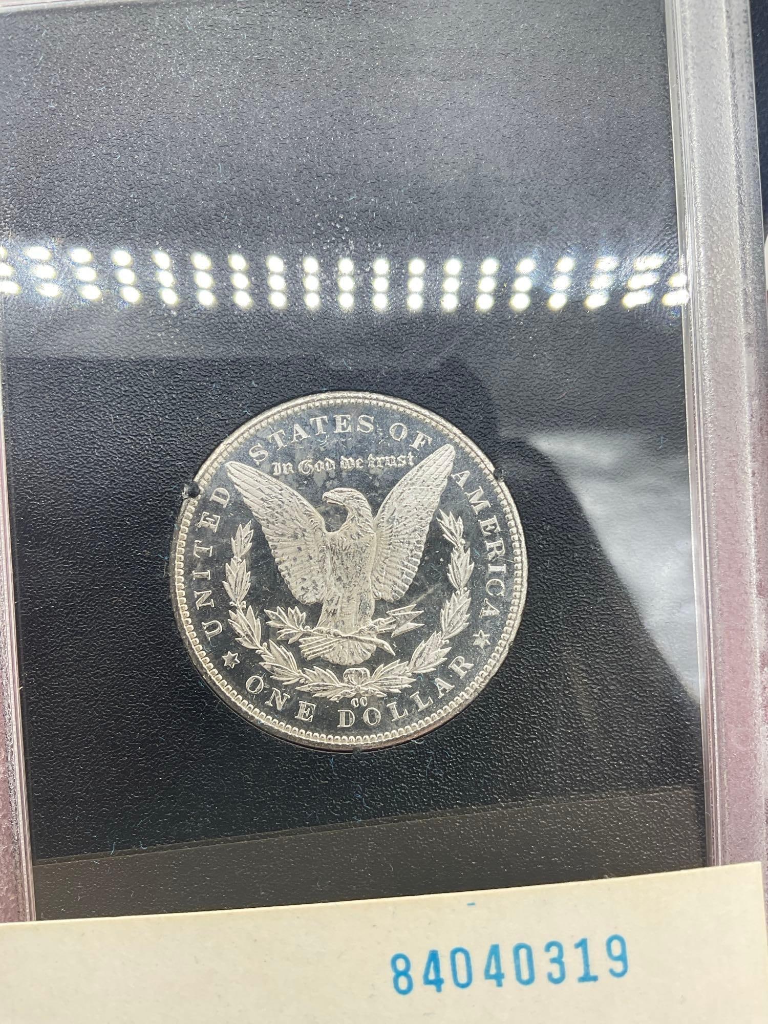 1884 Carson City GSA Hoard Slabbed Silver Morgan Dollar MS quality DMPL coin w/ OG box & Coa VAM - 7