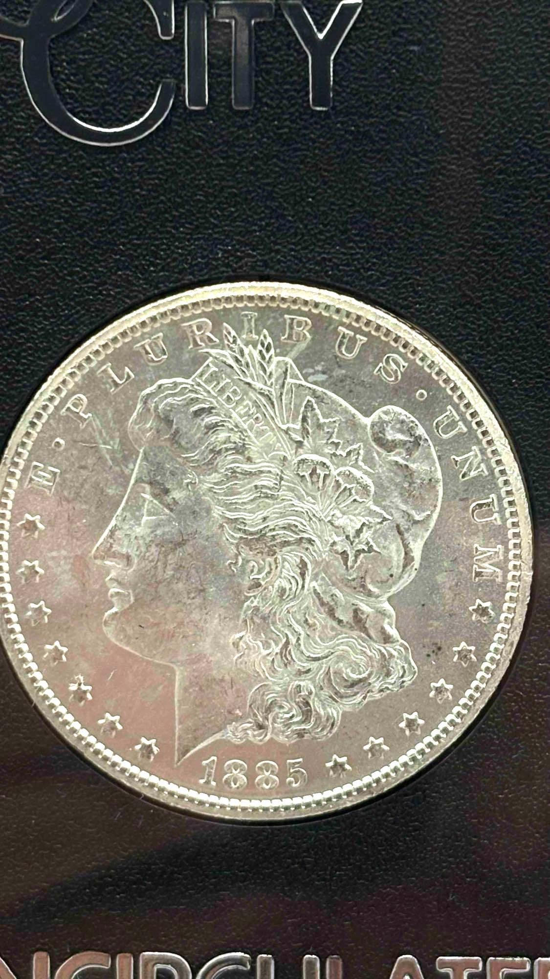 1885 Carson City GSA Hoard Slabbed Silver Morgan Dollar MS quality DMPL coin w/ OG box & Coa VAM - 2