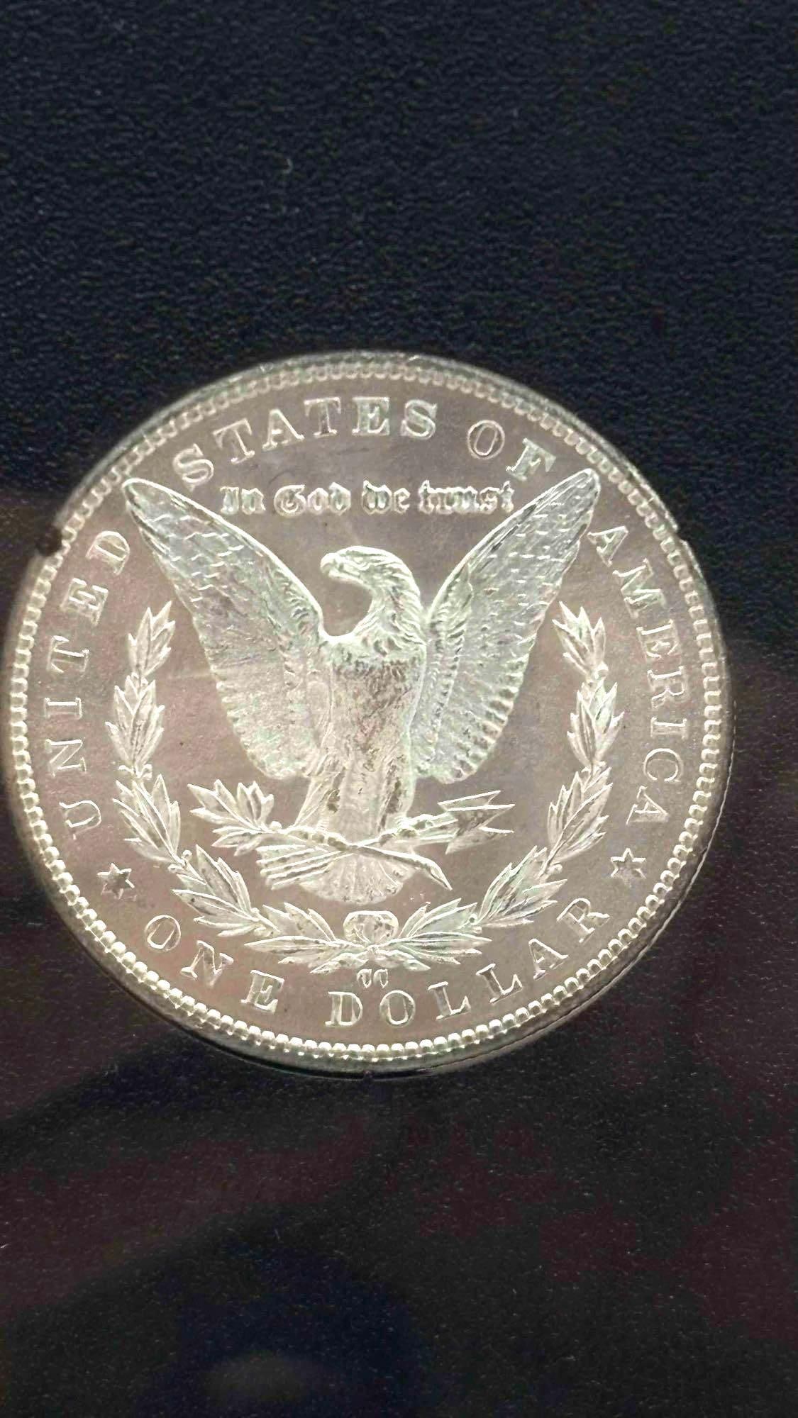 1885 Carson City GSA Hoard Slabbed Silver Morgan Dollar MS quality DMPL coin w/ OG box & Coa VAM - 3